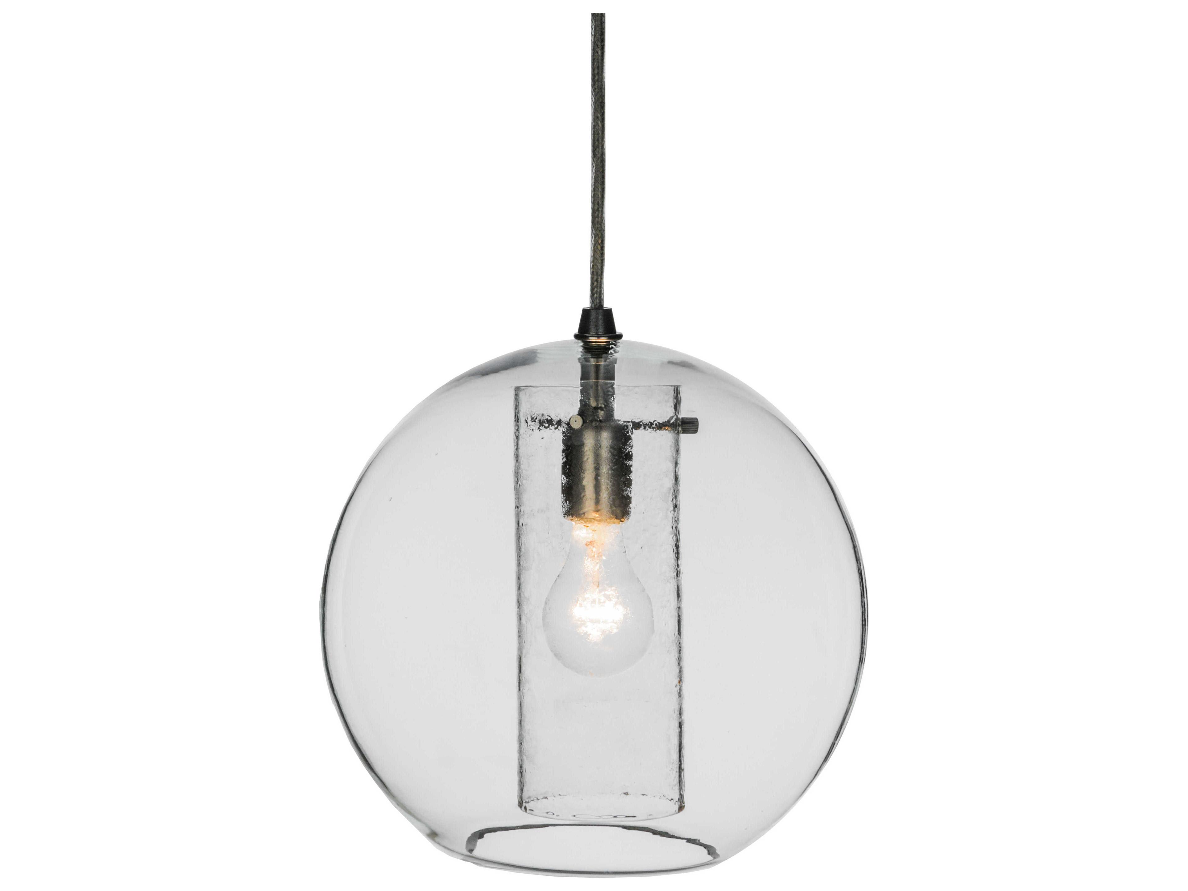Cilindro 1-Light Gray Glass Cylinder Globe Pendant