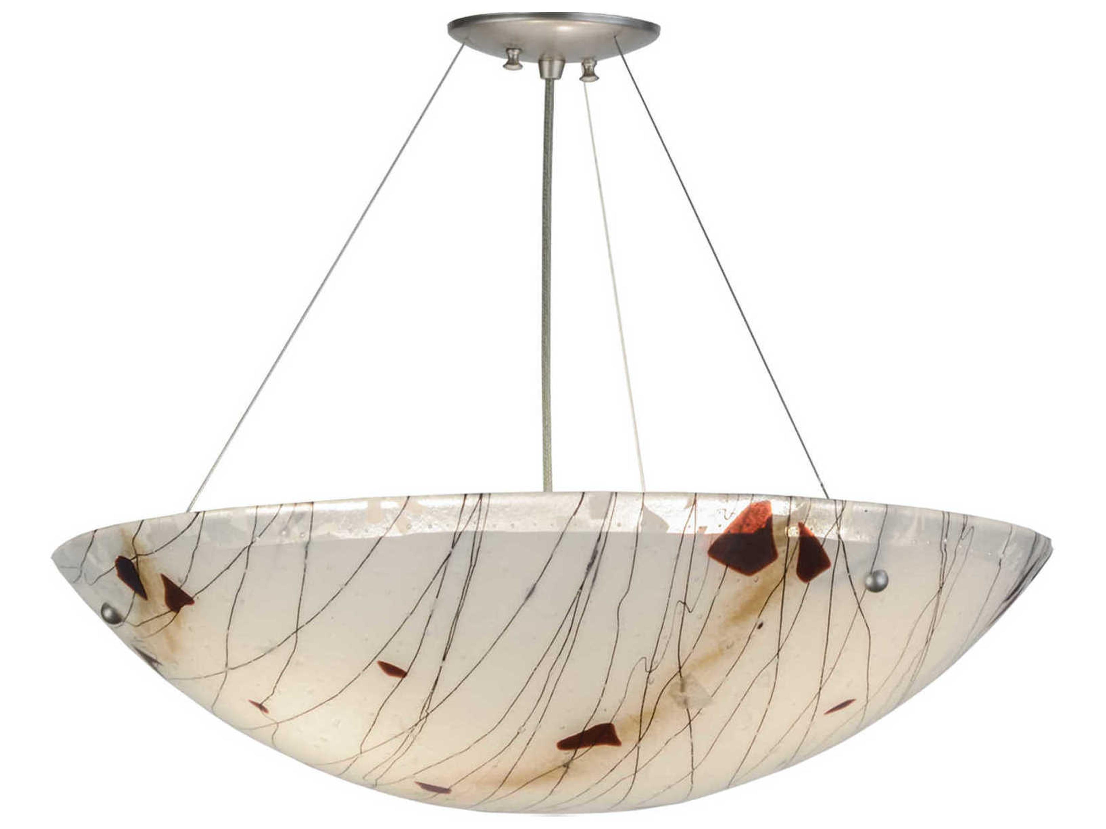 Metro Fusion 3-Light Silver Glass Pendant