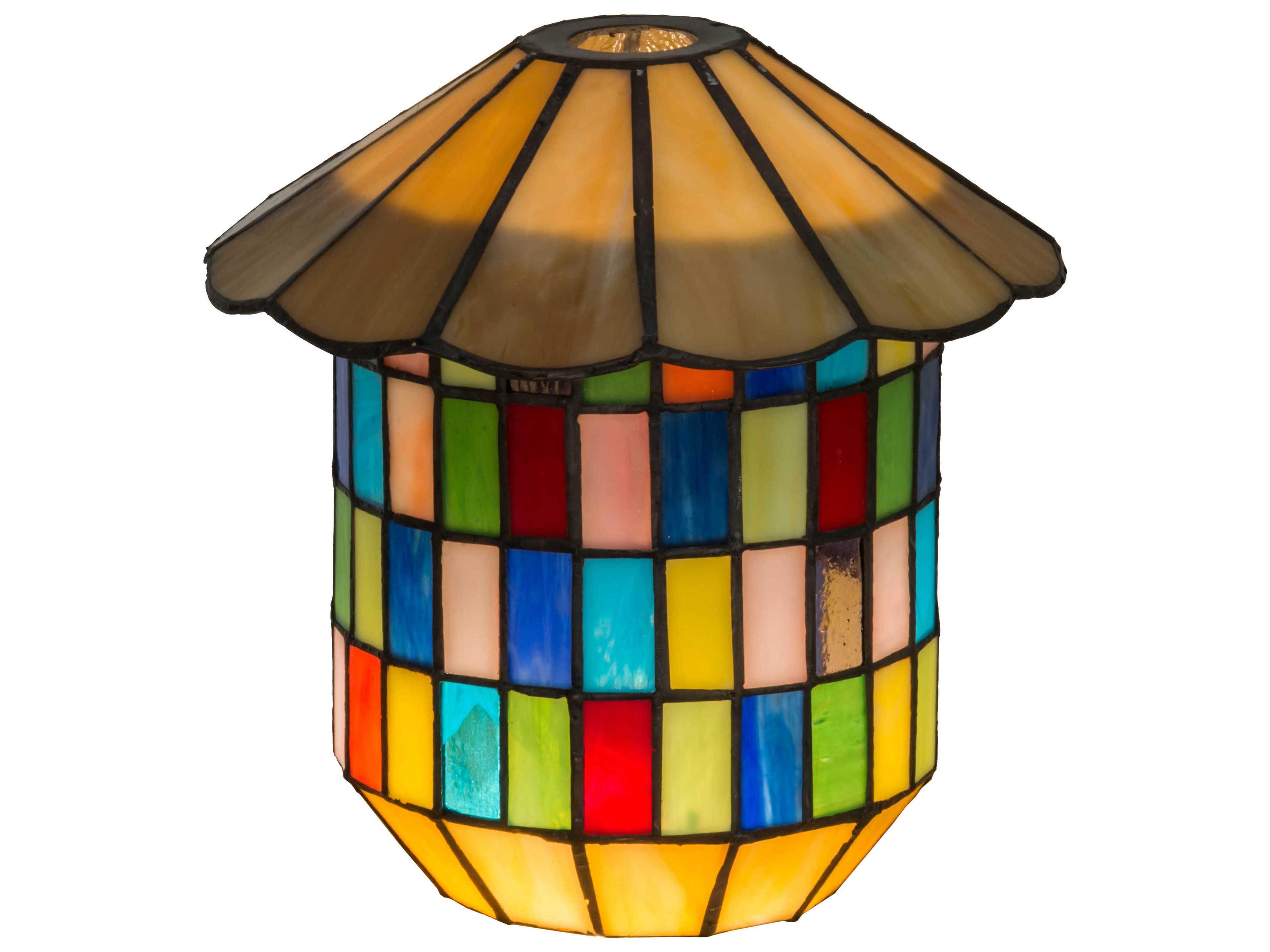 Meyer Panel Lantern Shade with Ring