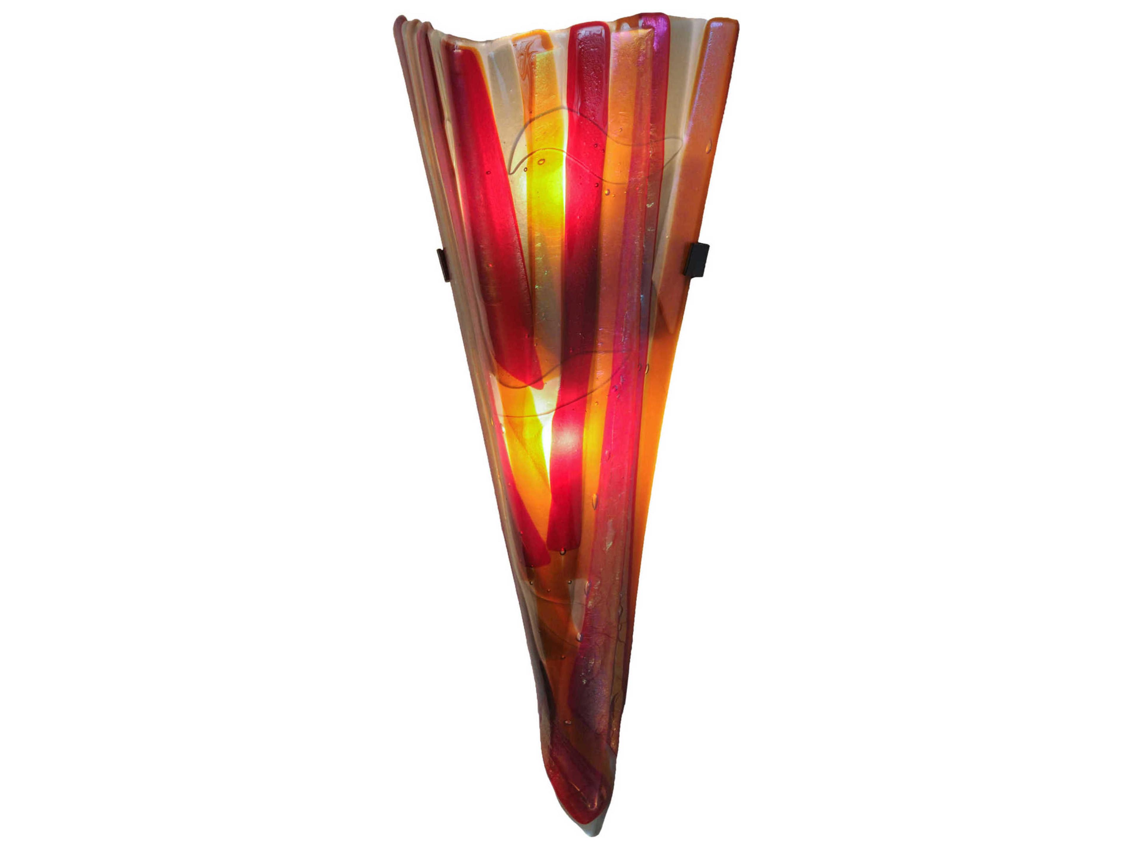 Metro Fusion 2-Light Red Tiffany Wall Sconce