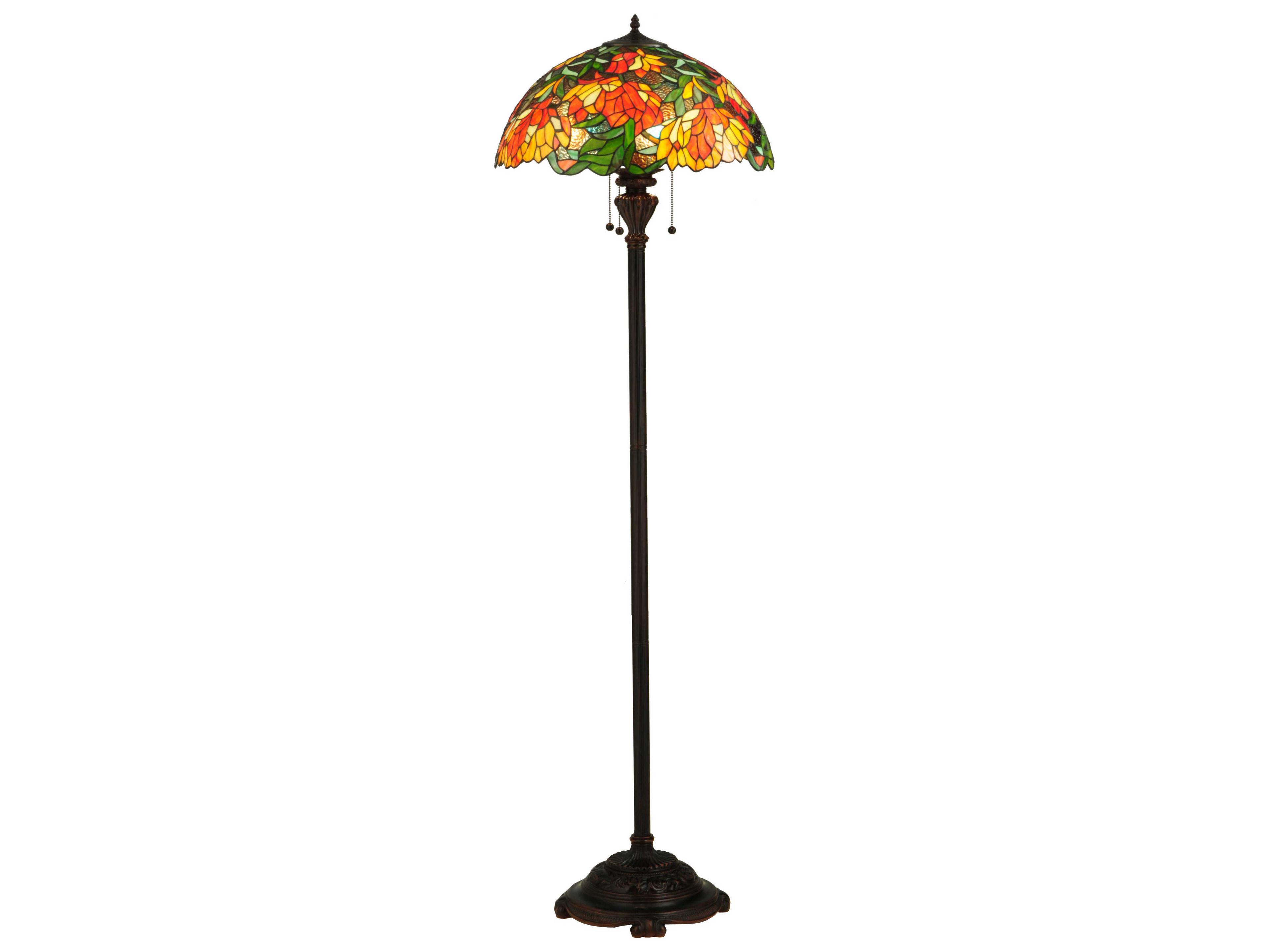 Lamella Brown Glass Tiffany Floor Lamp