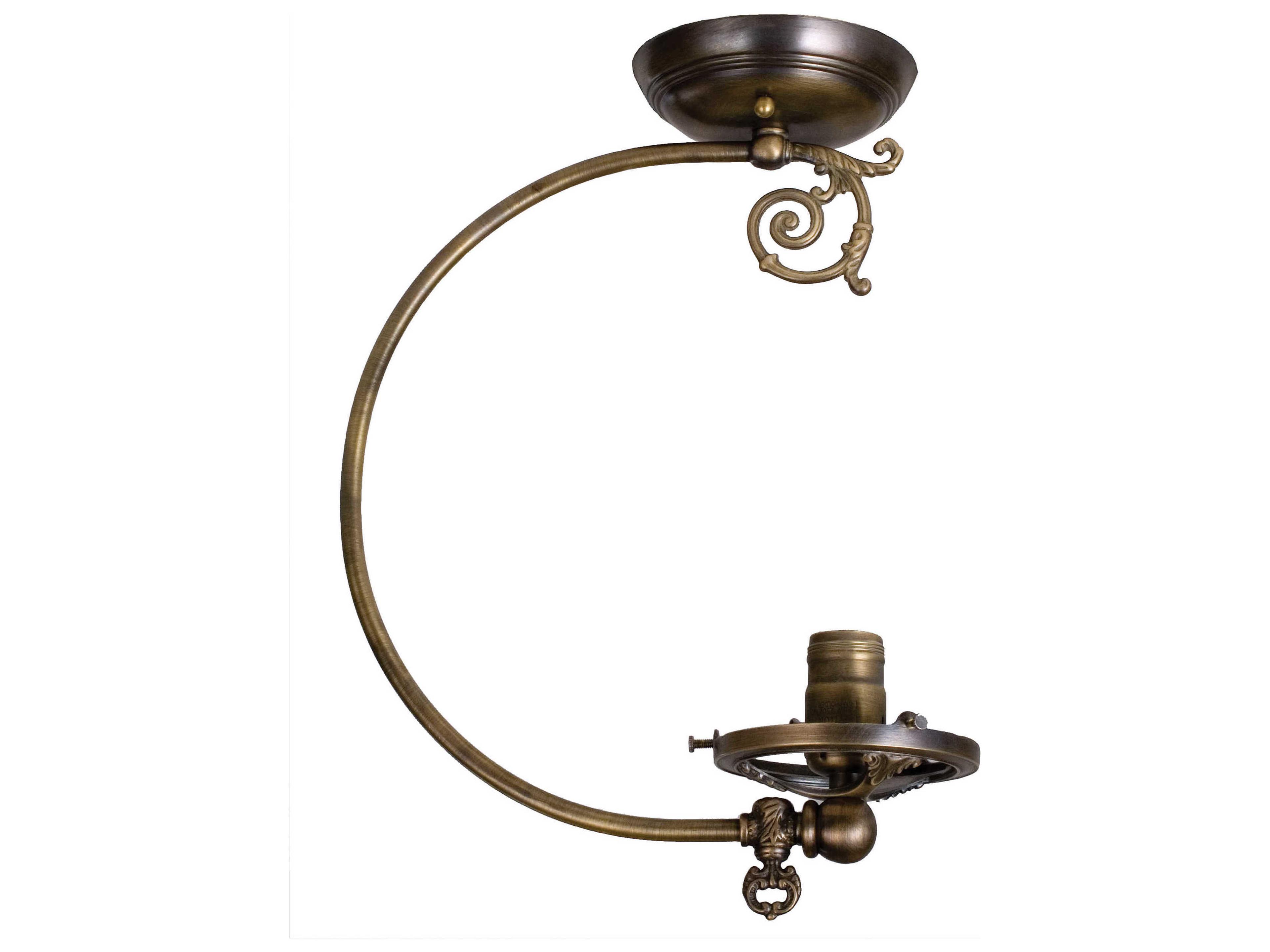 Meyda Antique Brown Semi Flush Mount