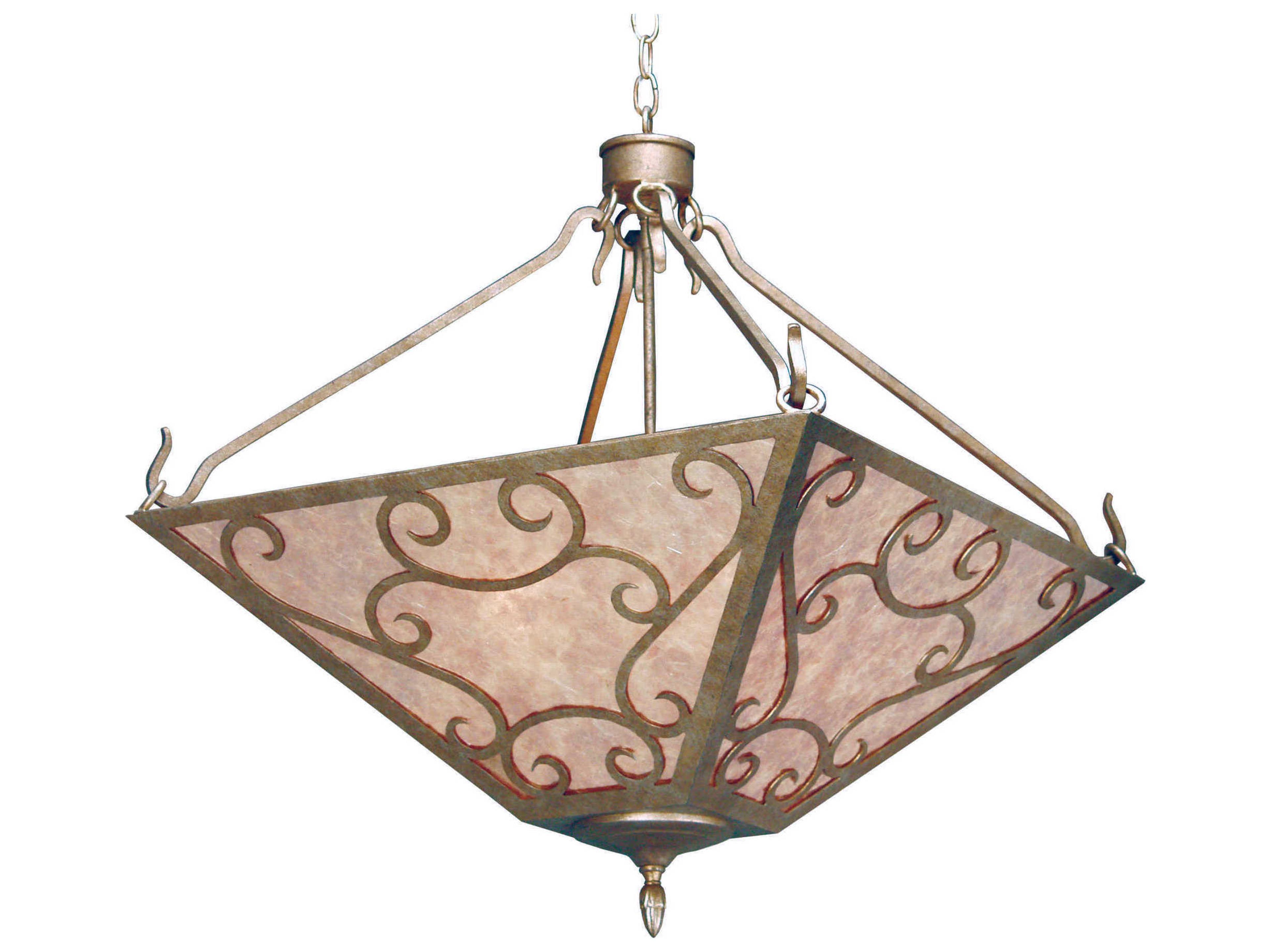 Bandolei 4-Light Corinth Brown Glass Geometric Pendant