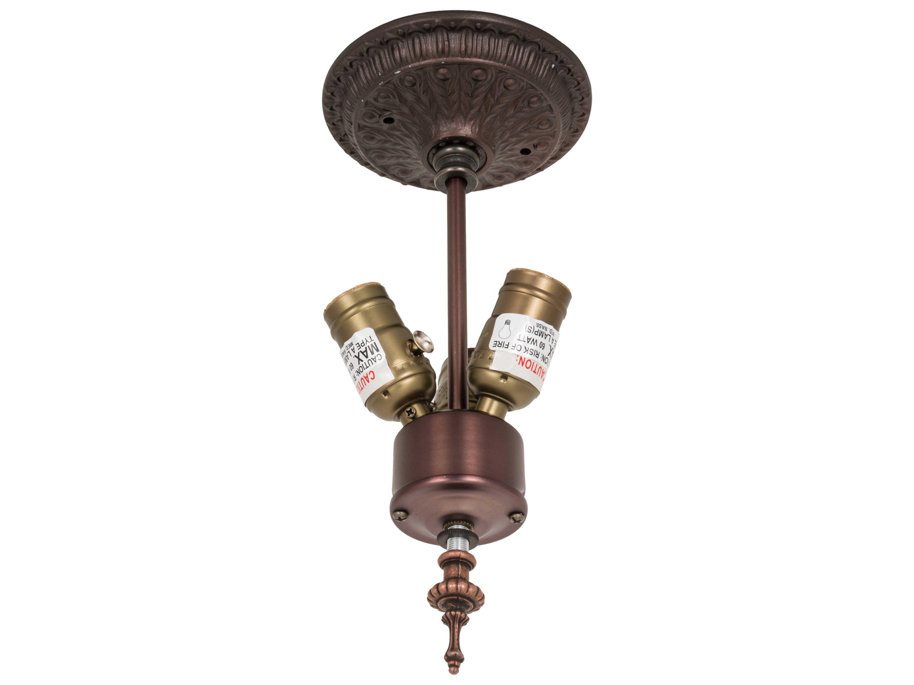 3-light V Flush Mount