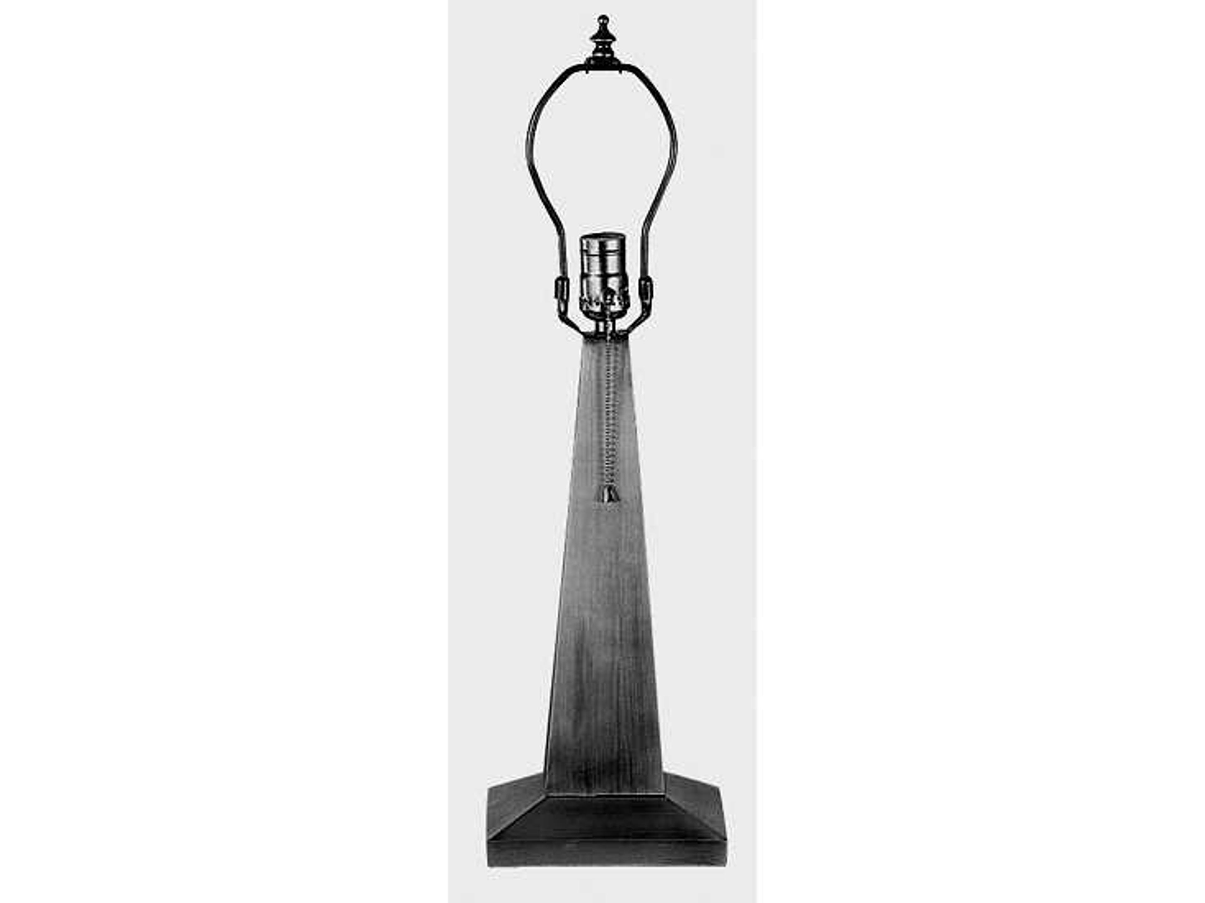 Obelisk Mission Nickel Table Lamp Base
