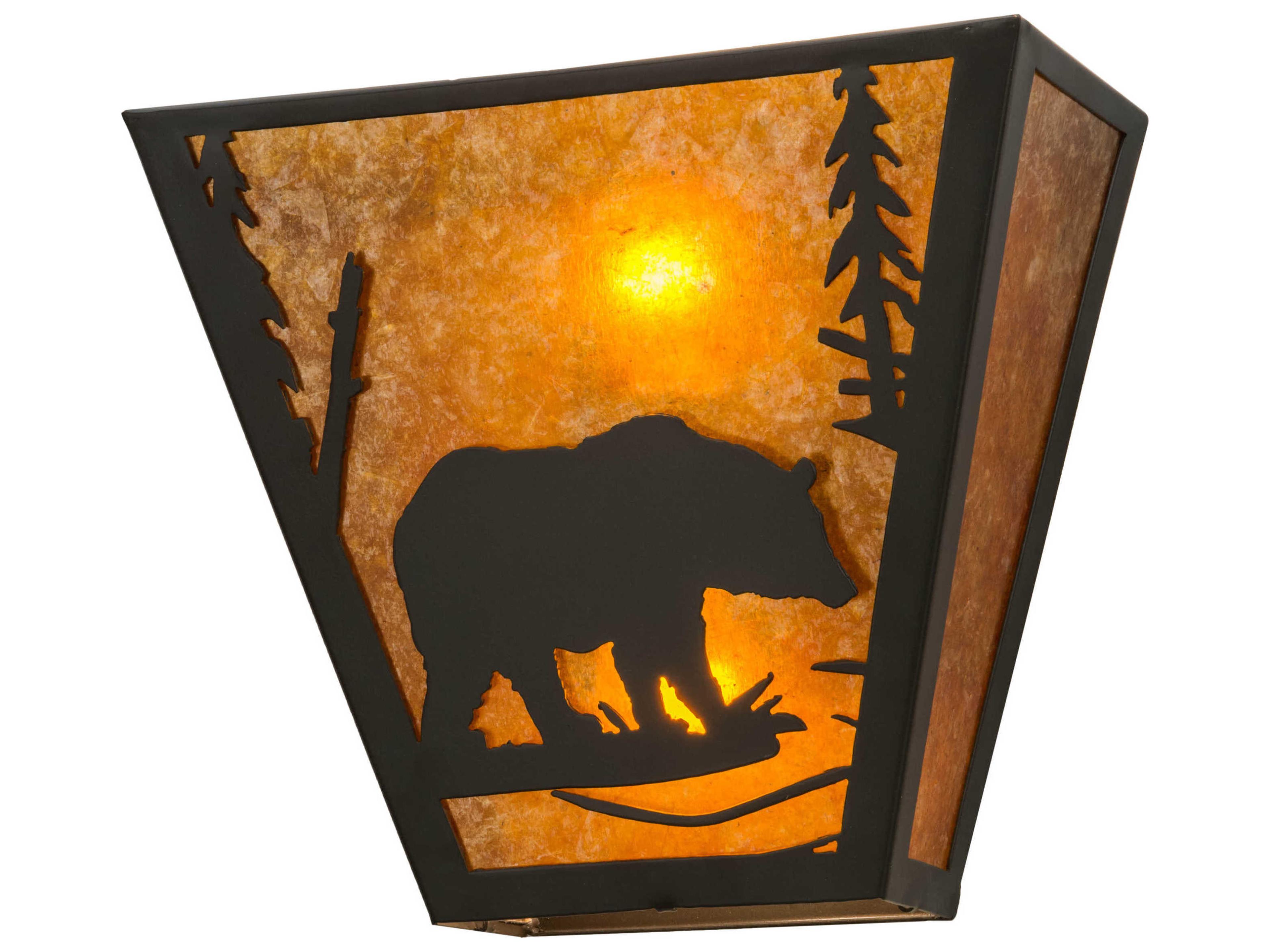 Bear Creek 2-Light Timeless Bronze amber Wall Sconce