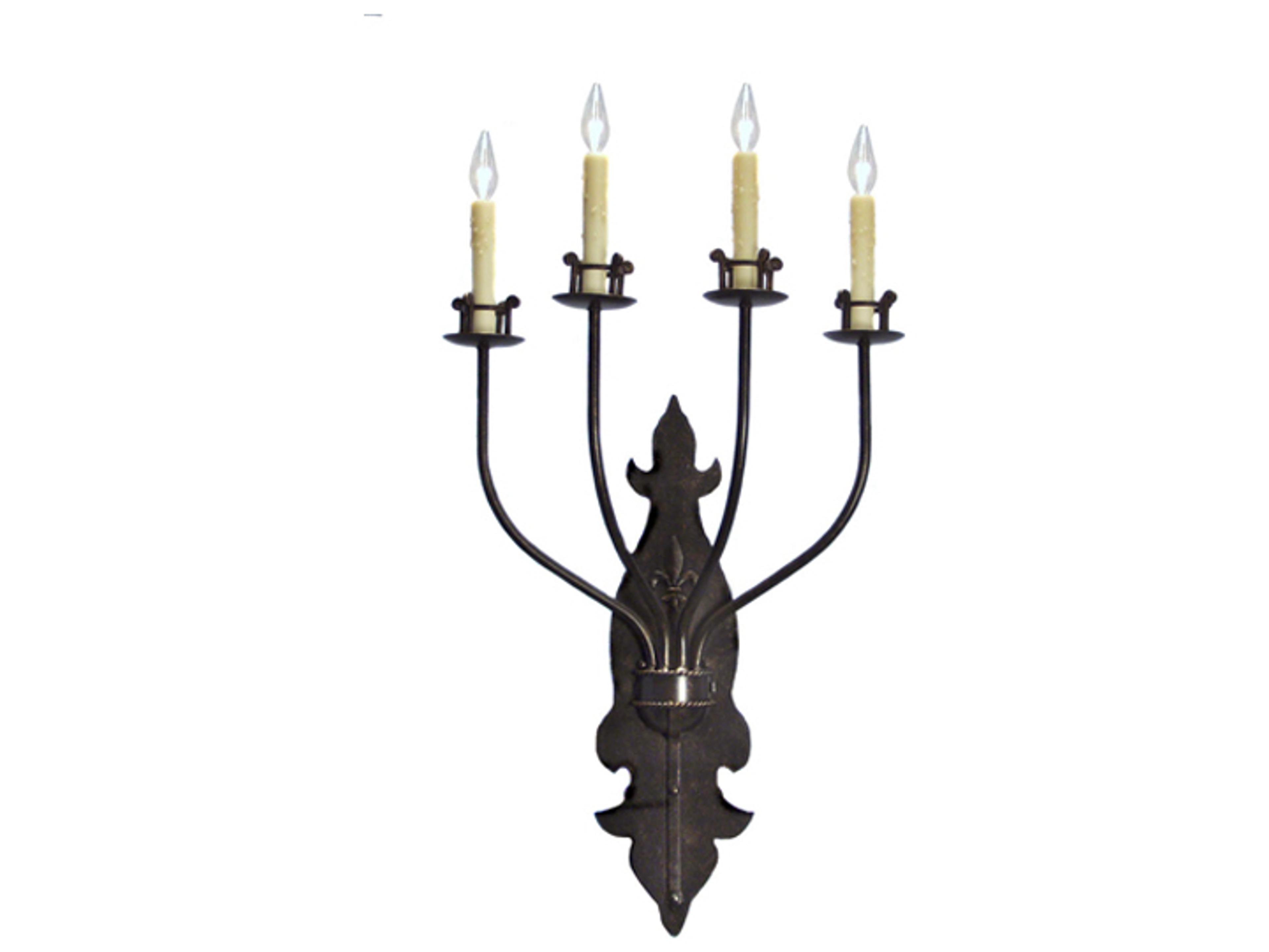 Beatrice 4-Light Gilded Tobacco Brown Wall Sconce