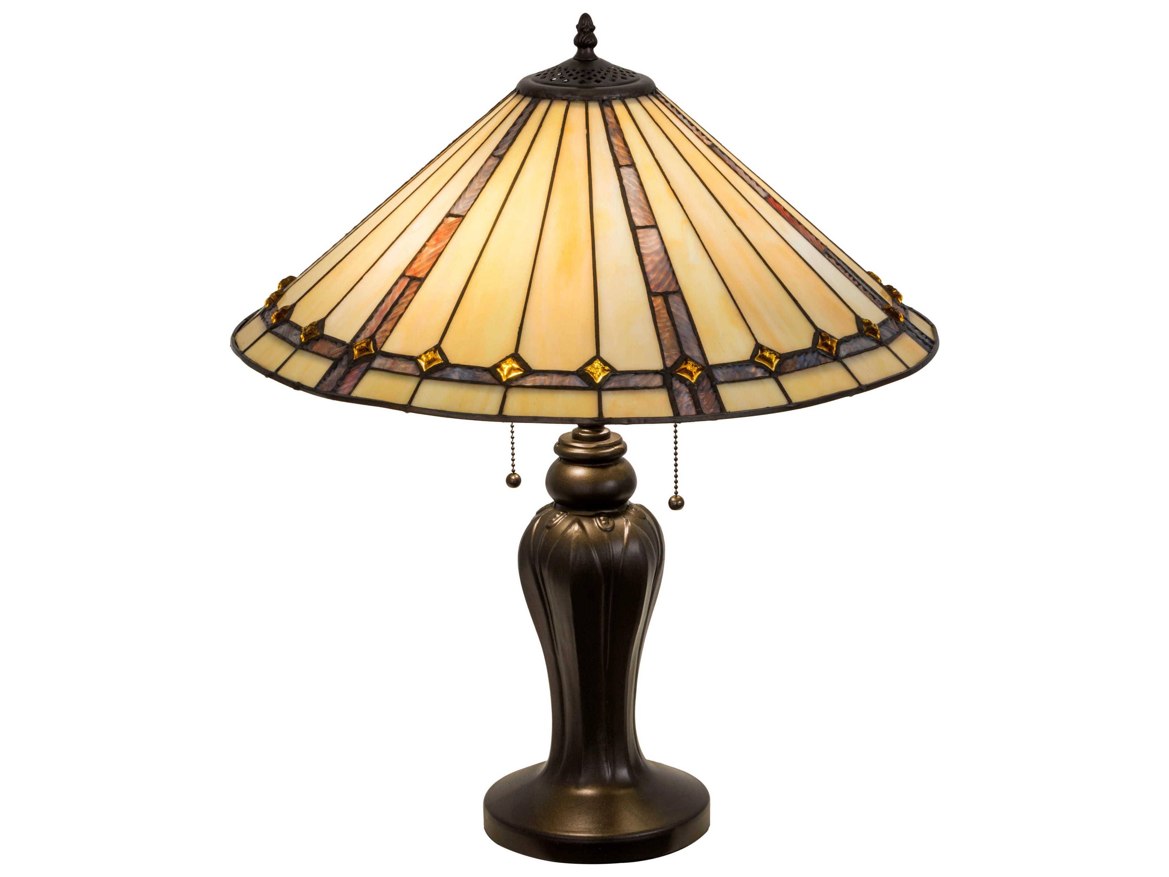 Belvidere Bronze Glass Tiffany Table Lamp