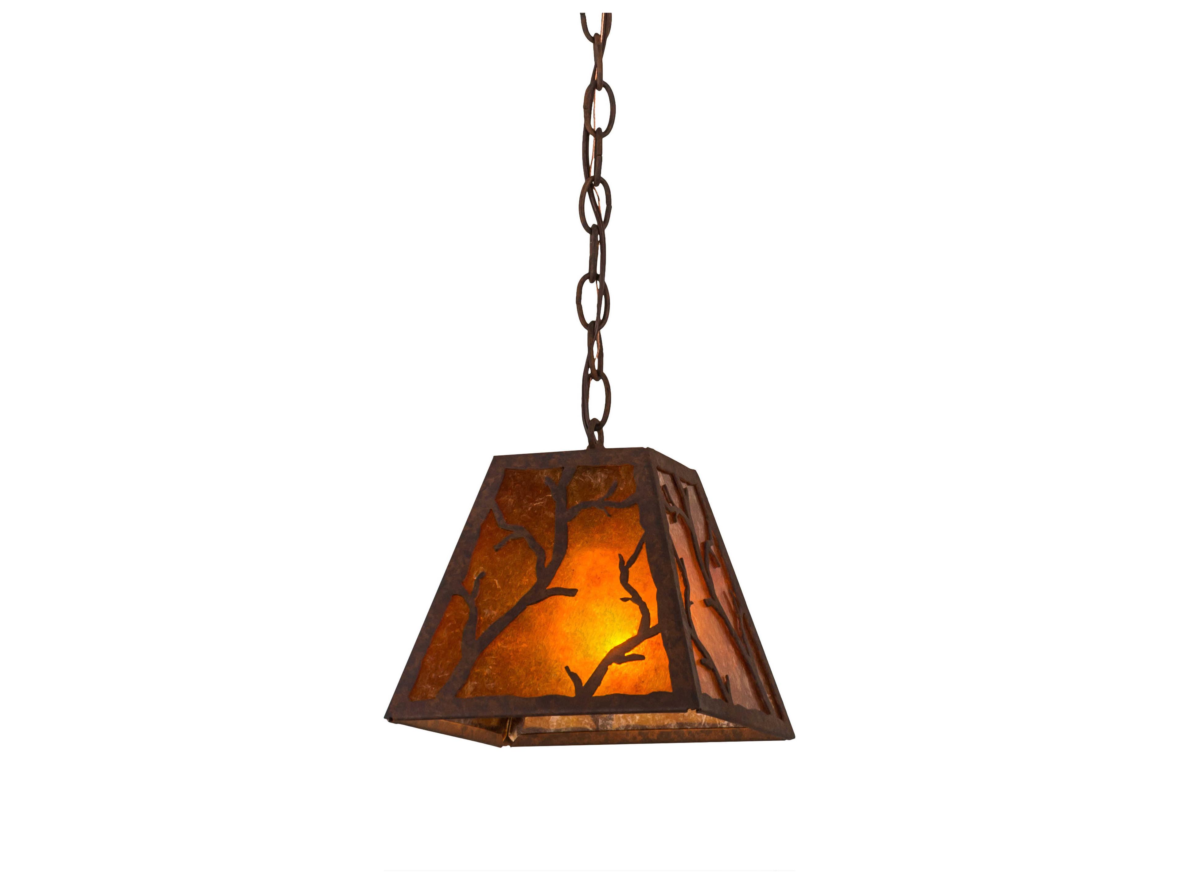 Branches 1-Light Rusty Nail amber Orange Pendant