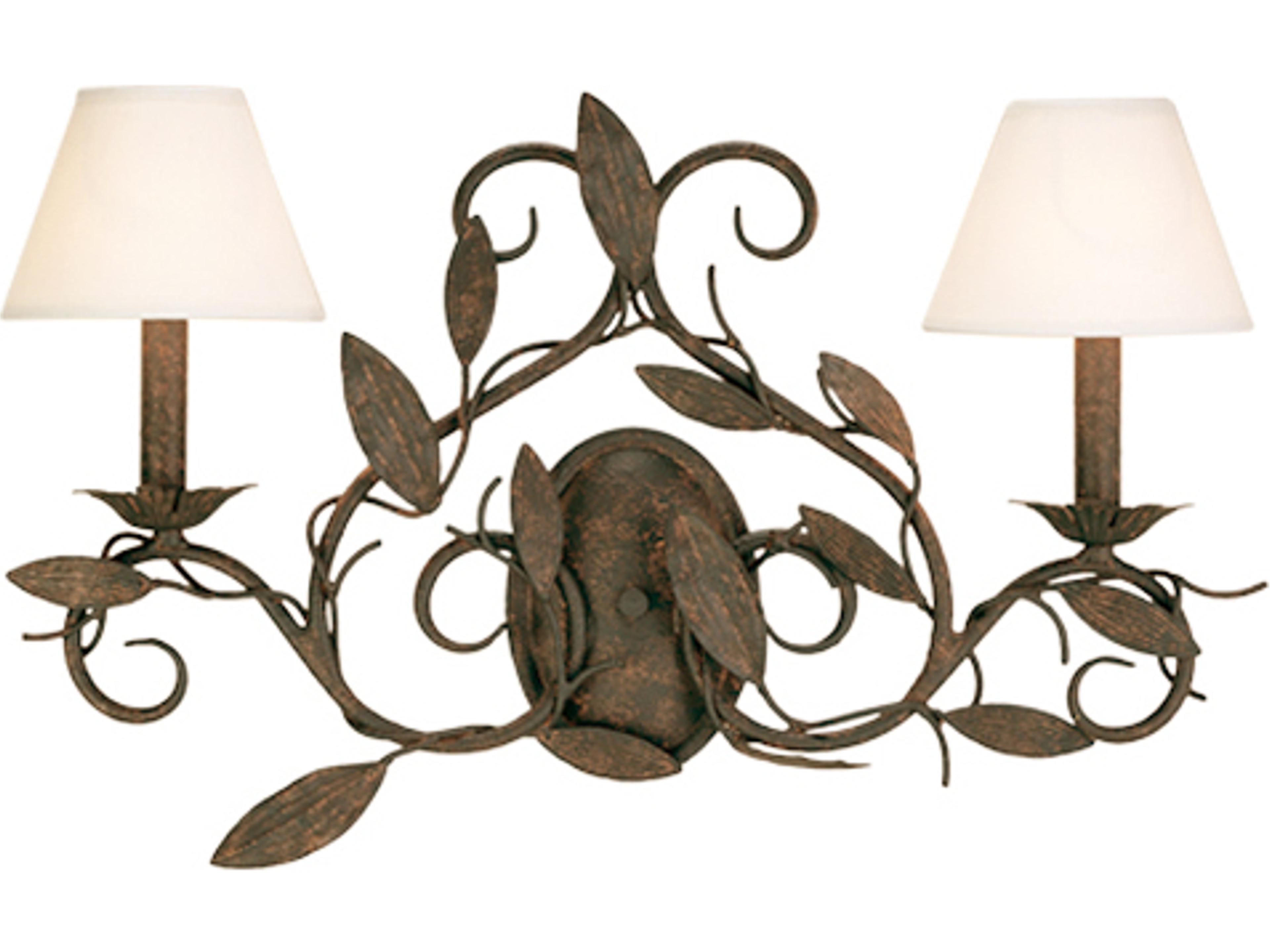 Branches 2-Light Pompeii Gold Wall Sconce