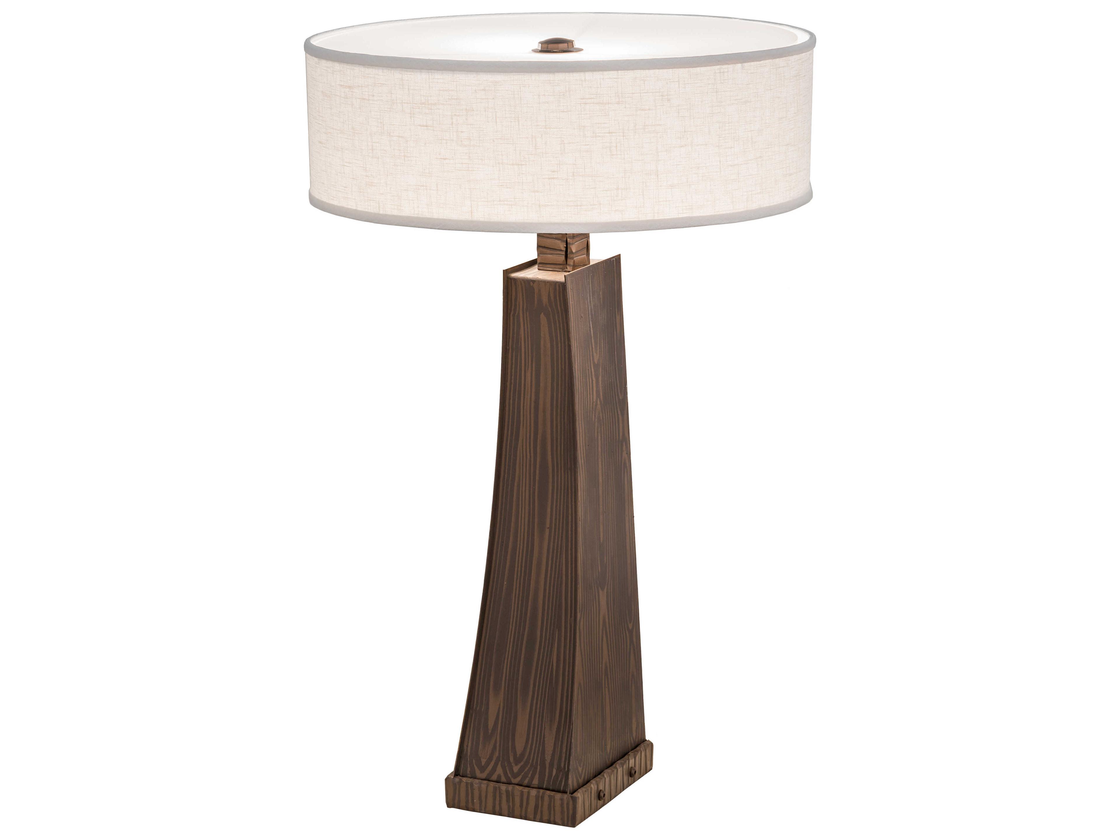 Glass Brown Buffet Lamp