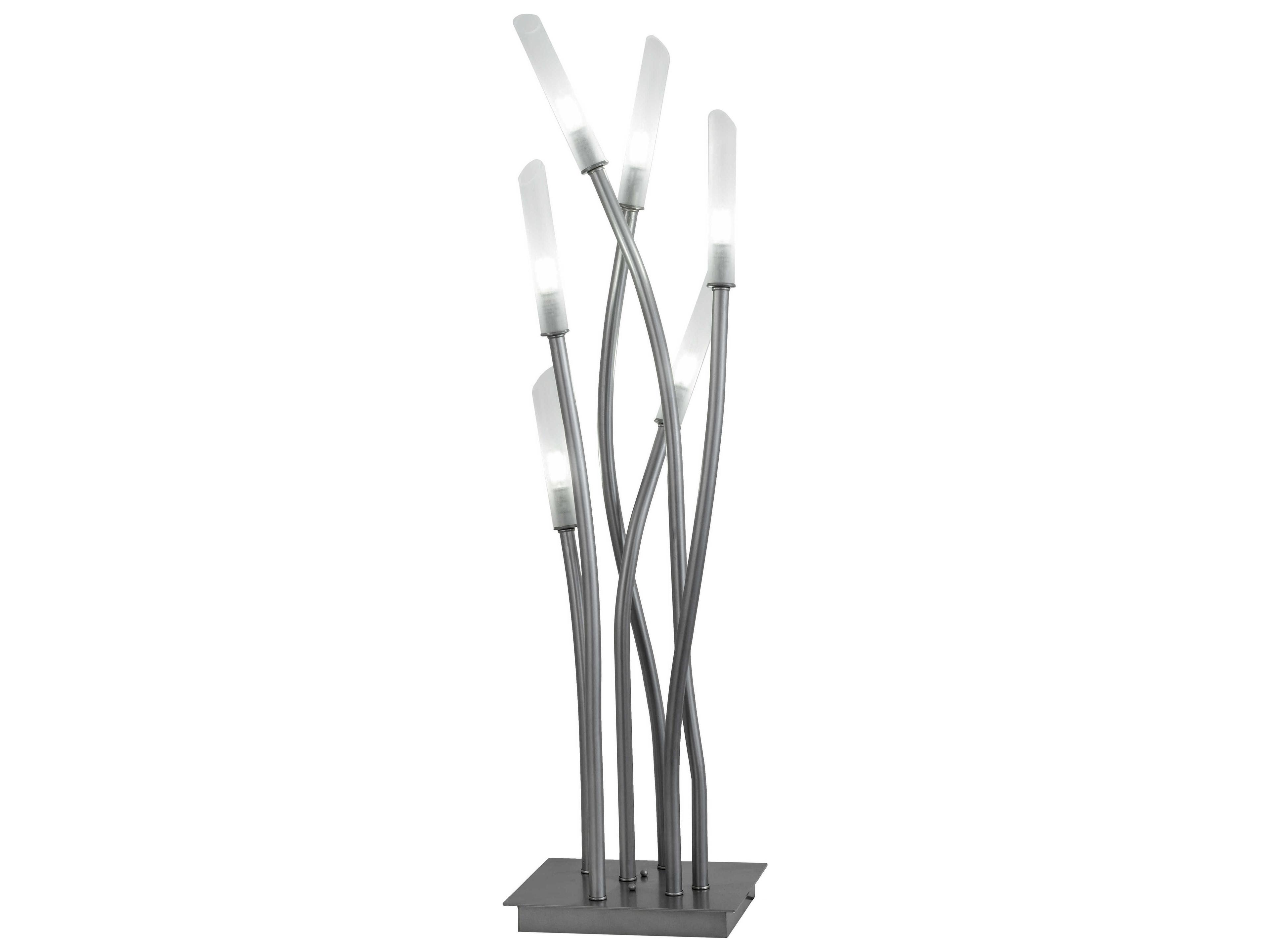 Glass LED Nickel Buffet Lamp