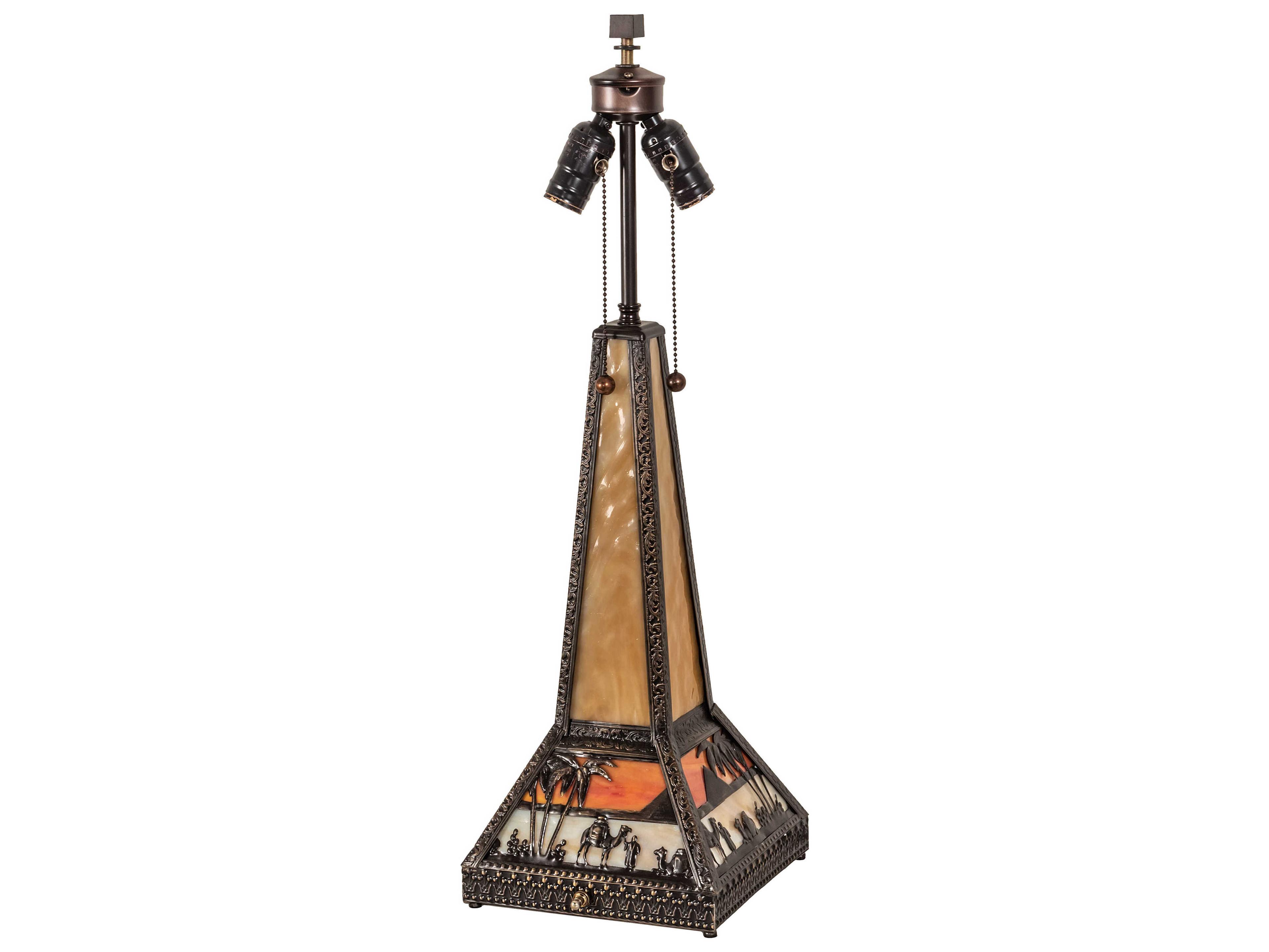 Camel 3 - Light Tiffany Buffet Lamp Base