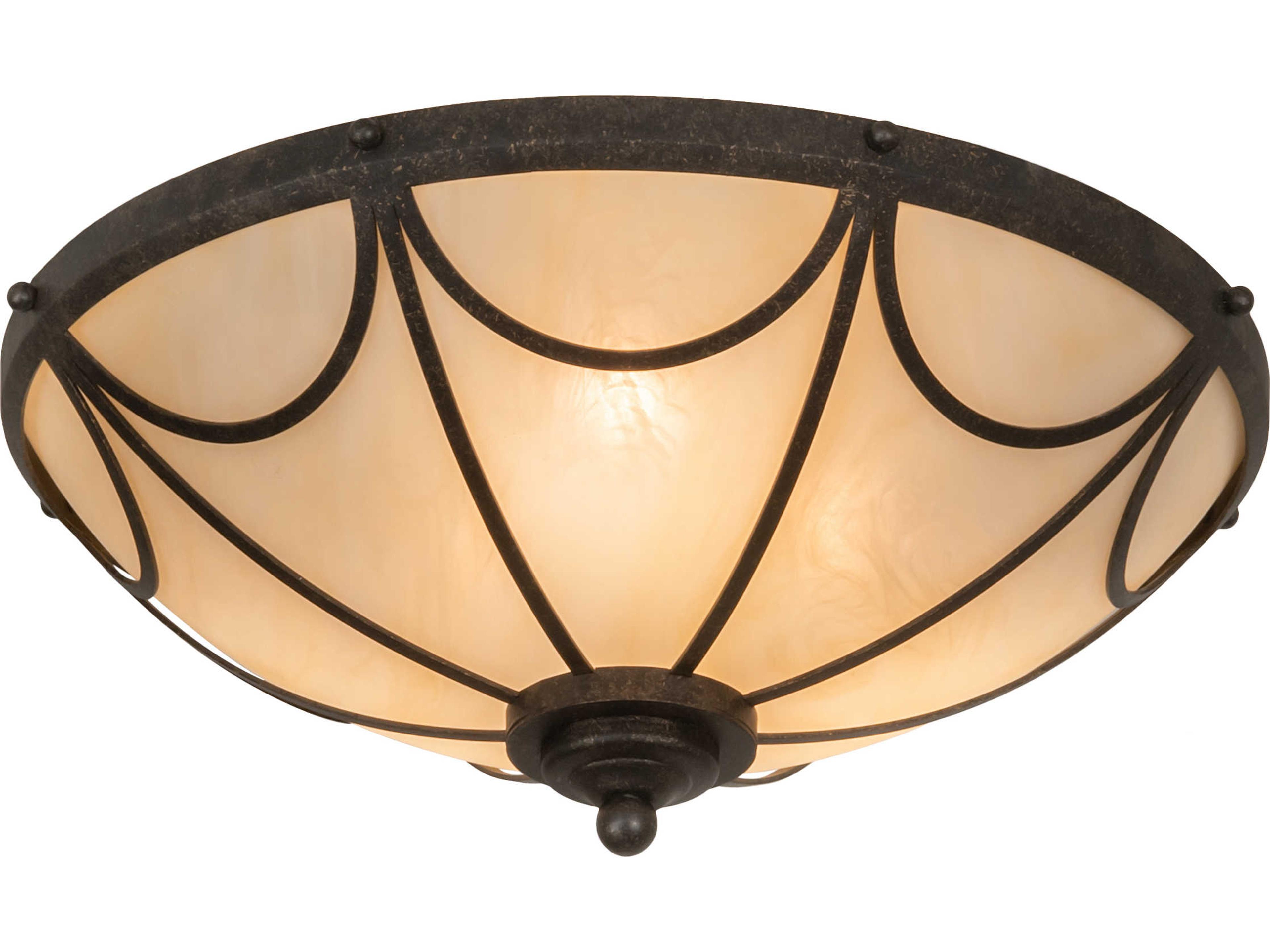 Carousel 3-Light Bronze LED Bowl Flush Mount