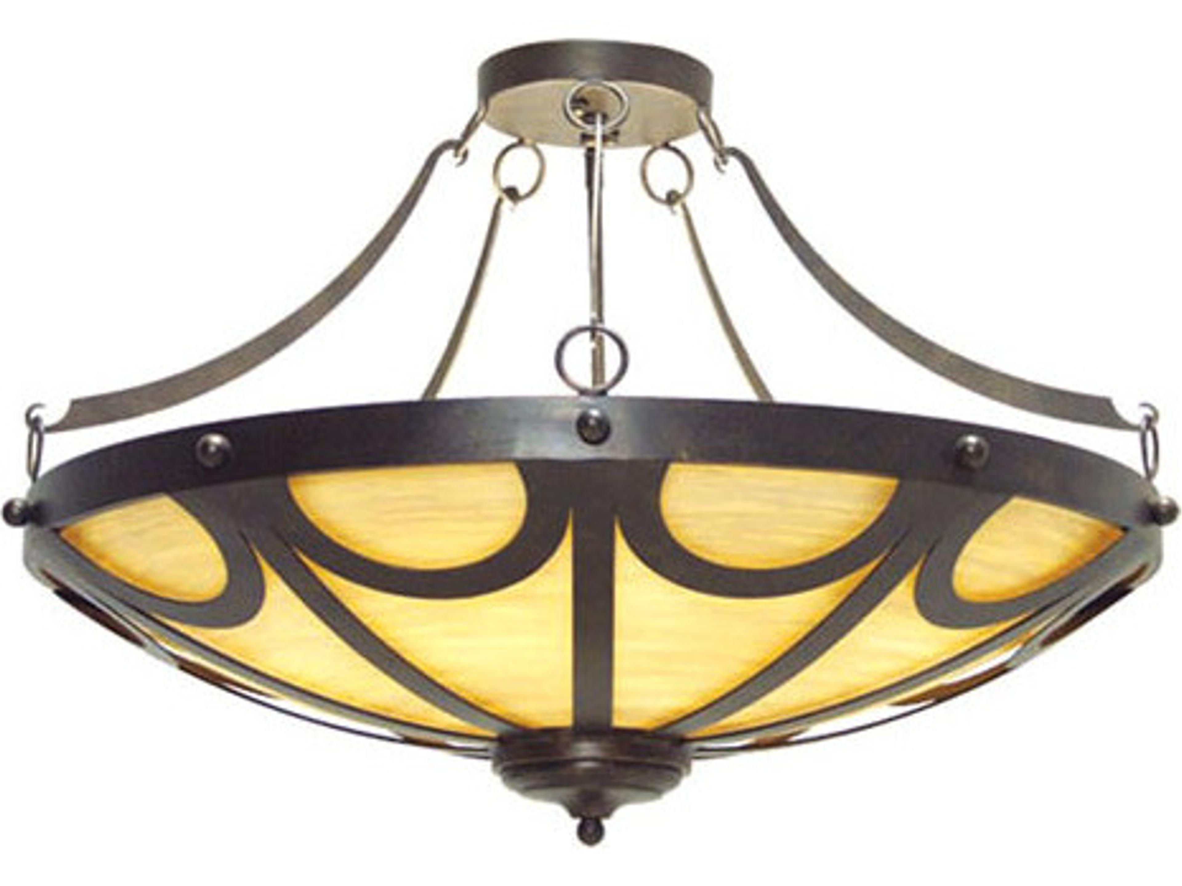 Carousel 12-Light Gilded Tobacco Brown Glass Bowl Pendant