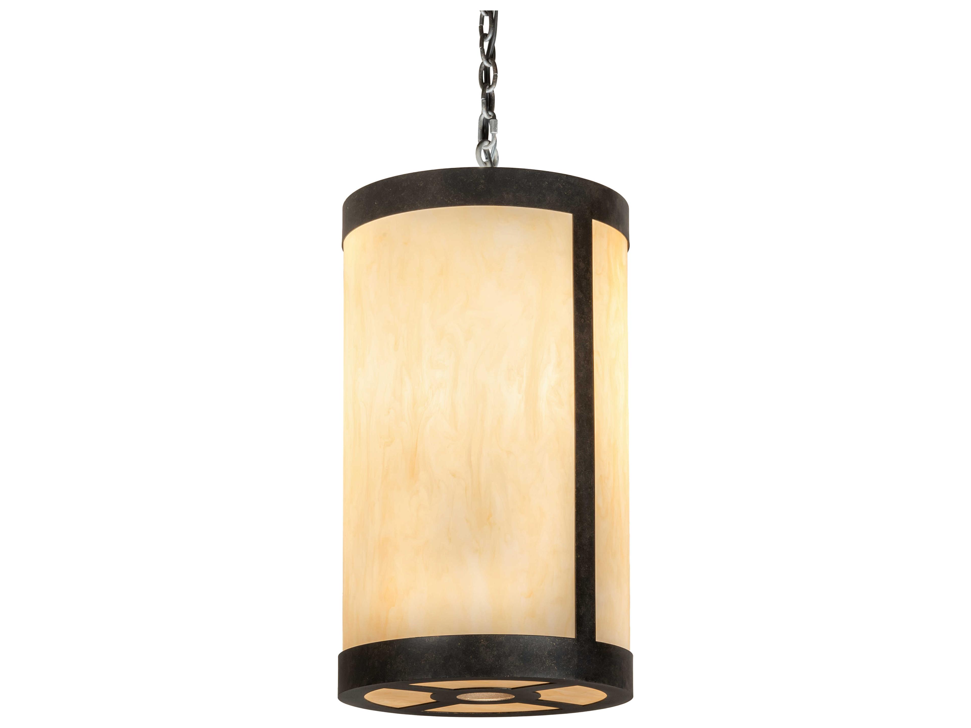 Cartier 1-Light Bronze Cylinder Pendant