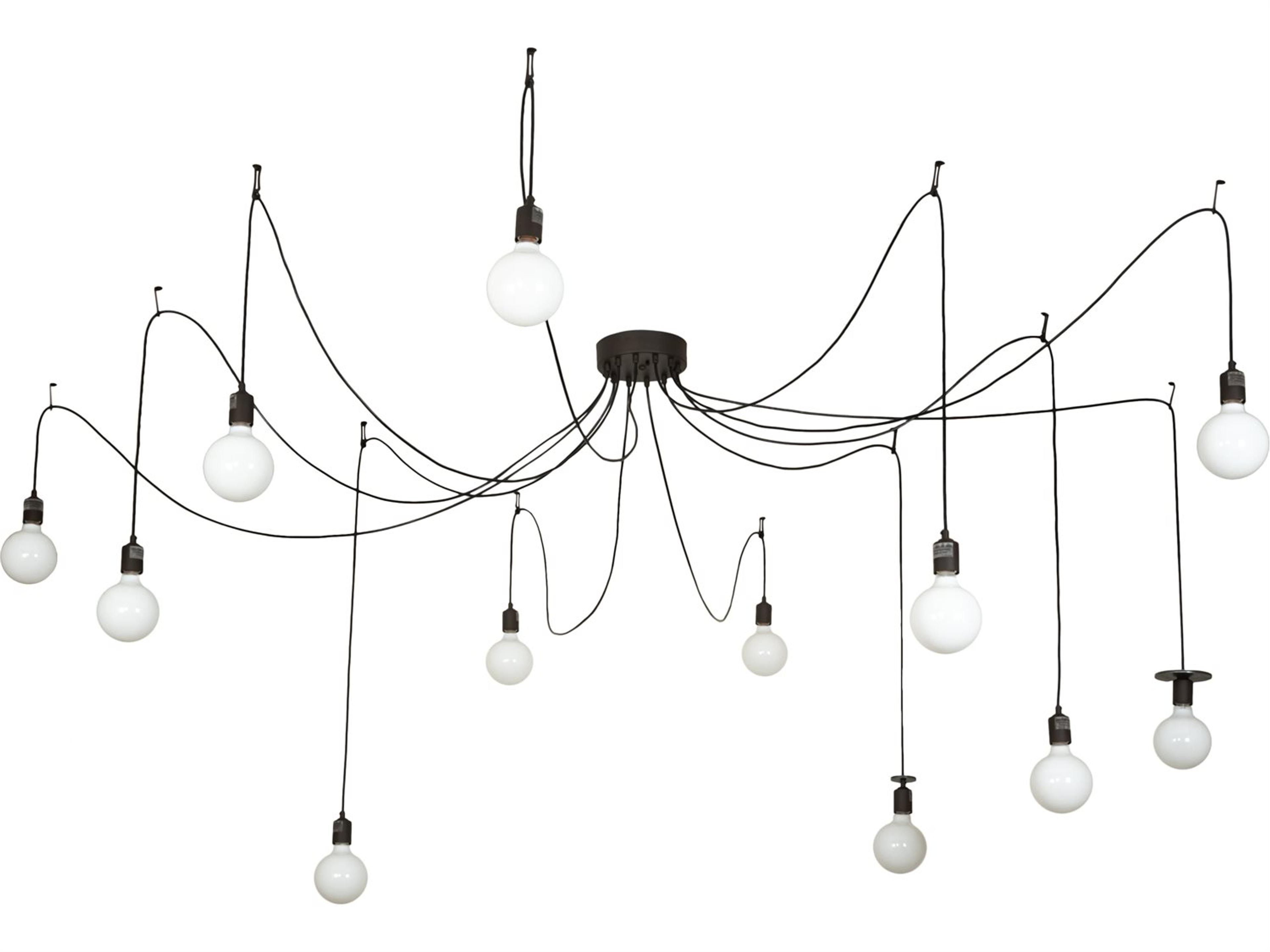 Castiliolite 12-Light Oil Rubbed Bronze White Globe Pendant