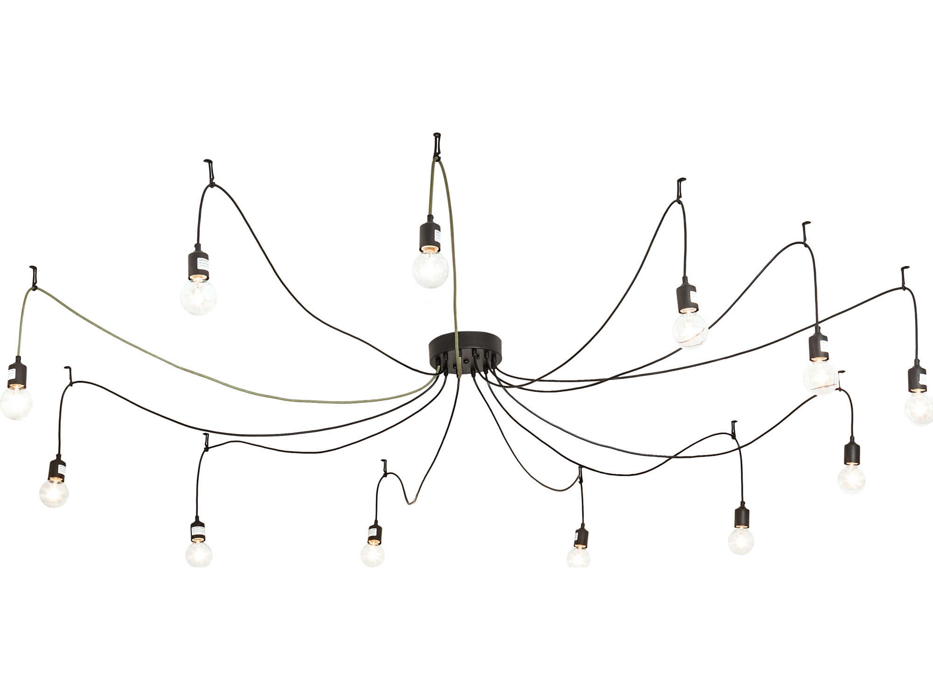 Castiliolite 12-Light Black LED Globe Pendant