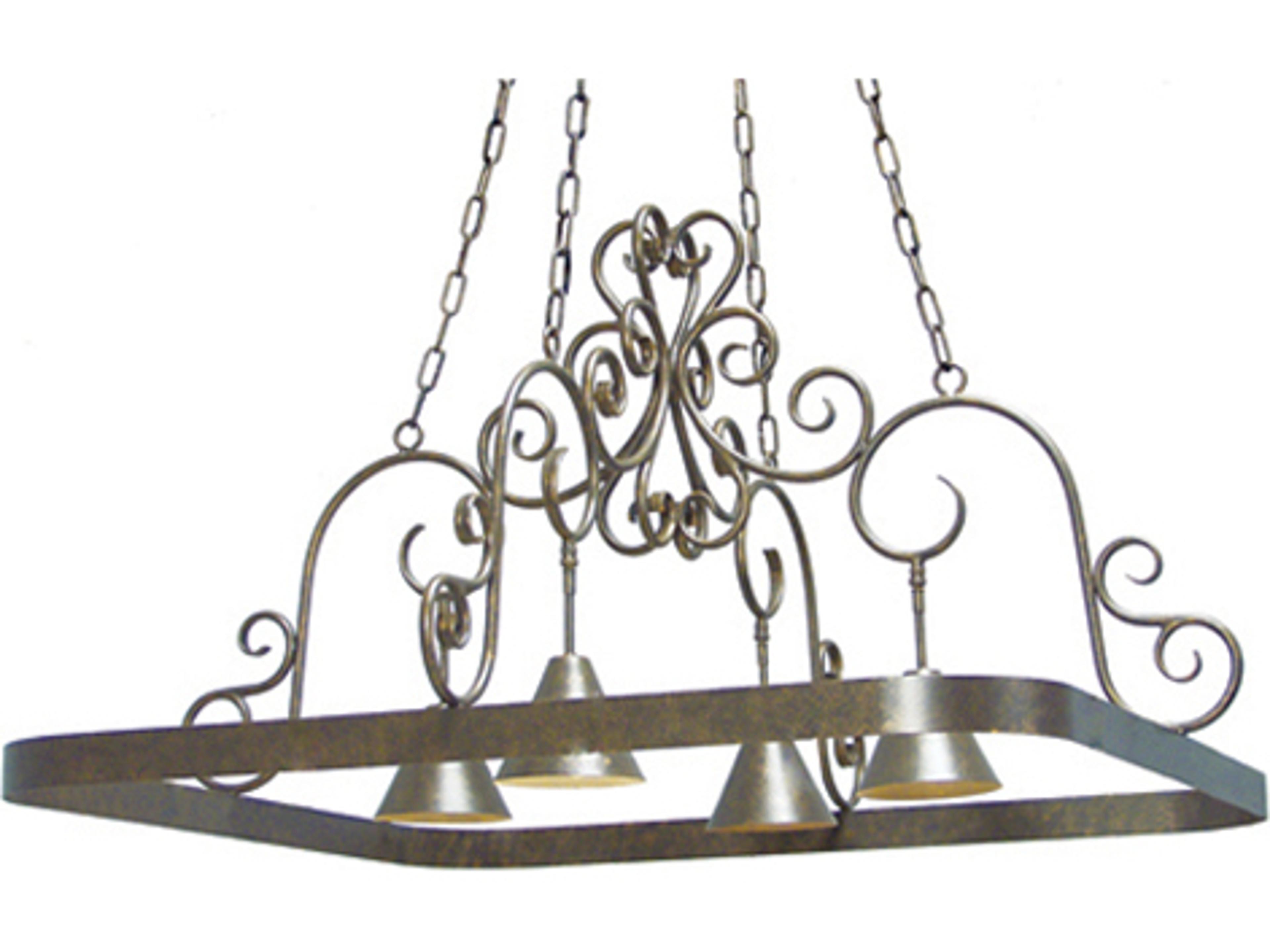 Celeste Gilded Tobacco Brown Bell Chandelier