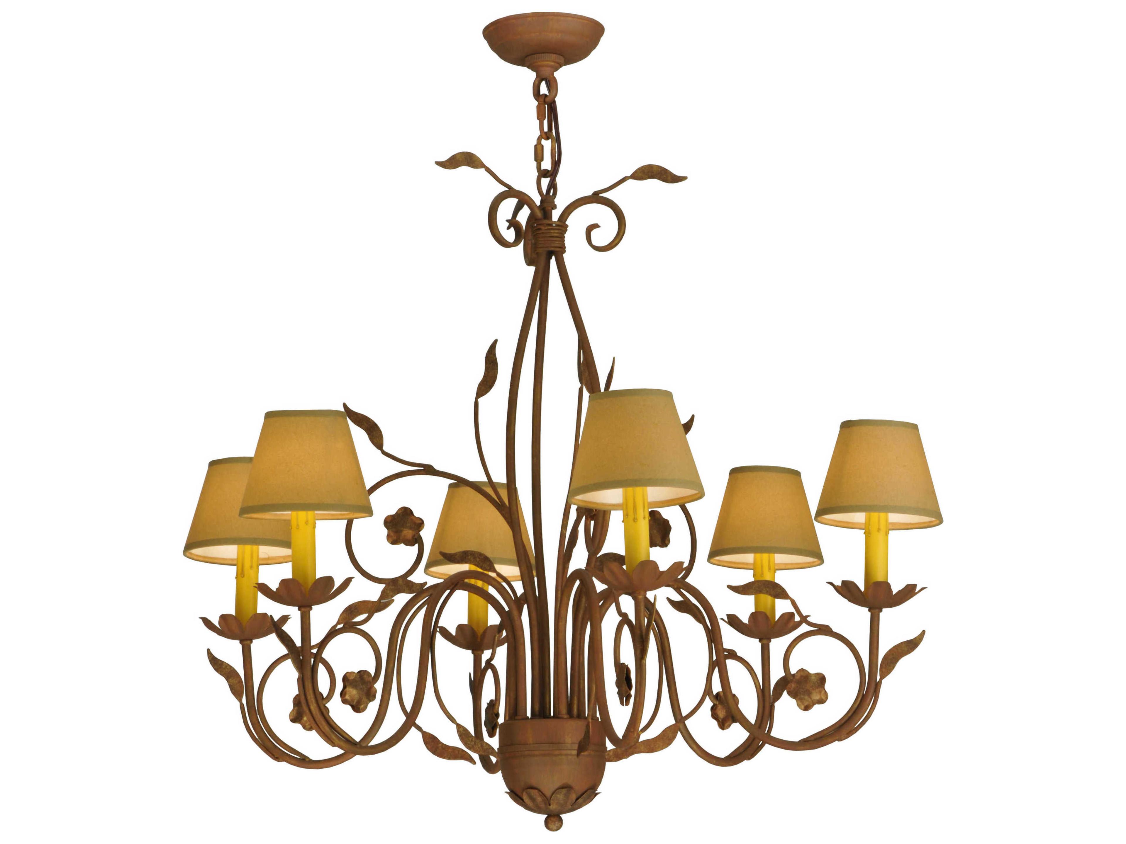 Bordeaux 6-Light Brown Empire Chandelier