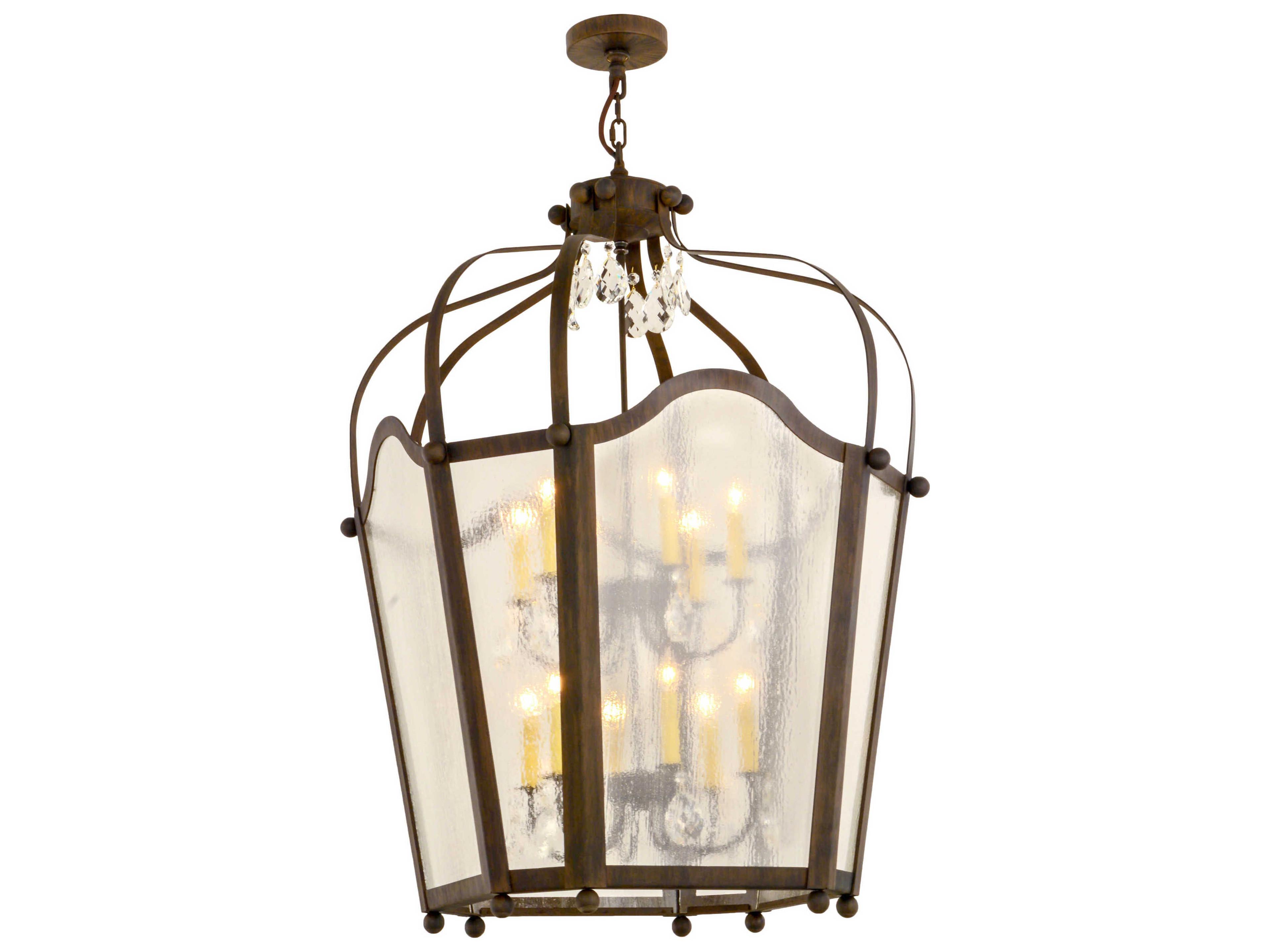 Citadel 12-Light Brown Candelabra Tiered Chandelier