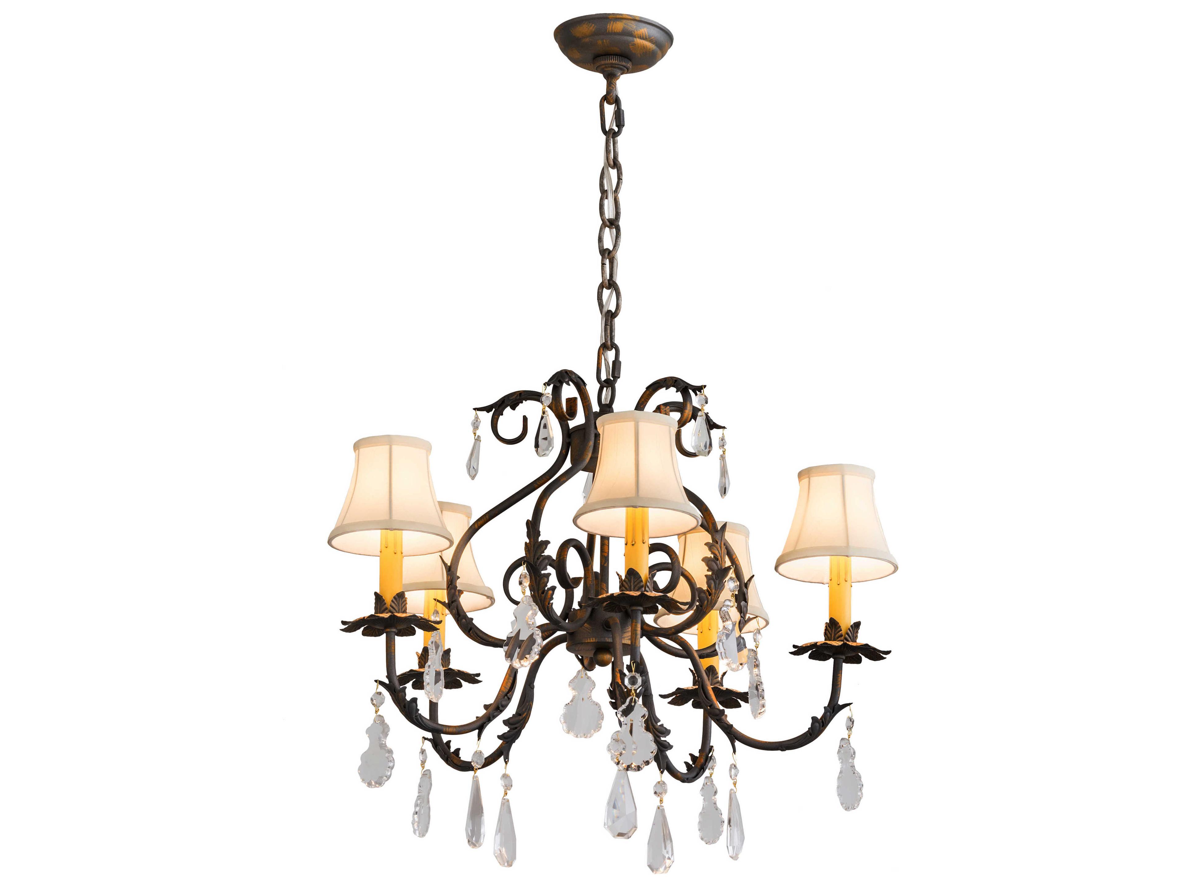 Chantilly 5-Light Bronze Crystal Empire Chandelier