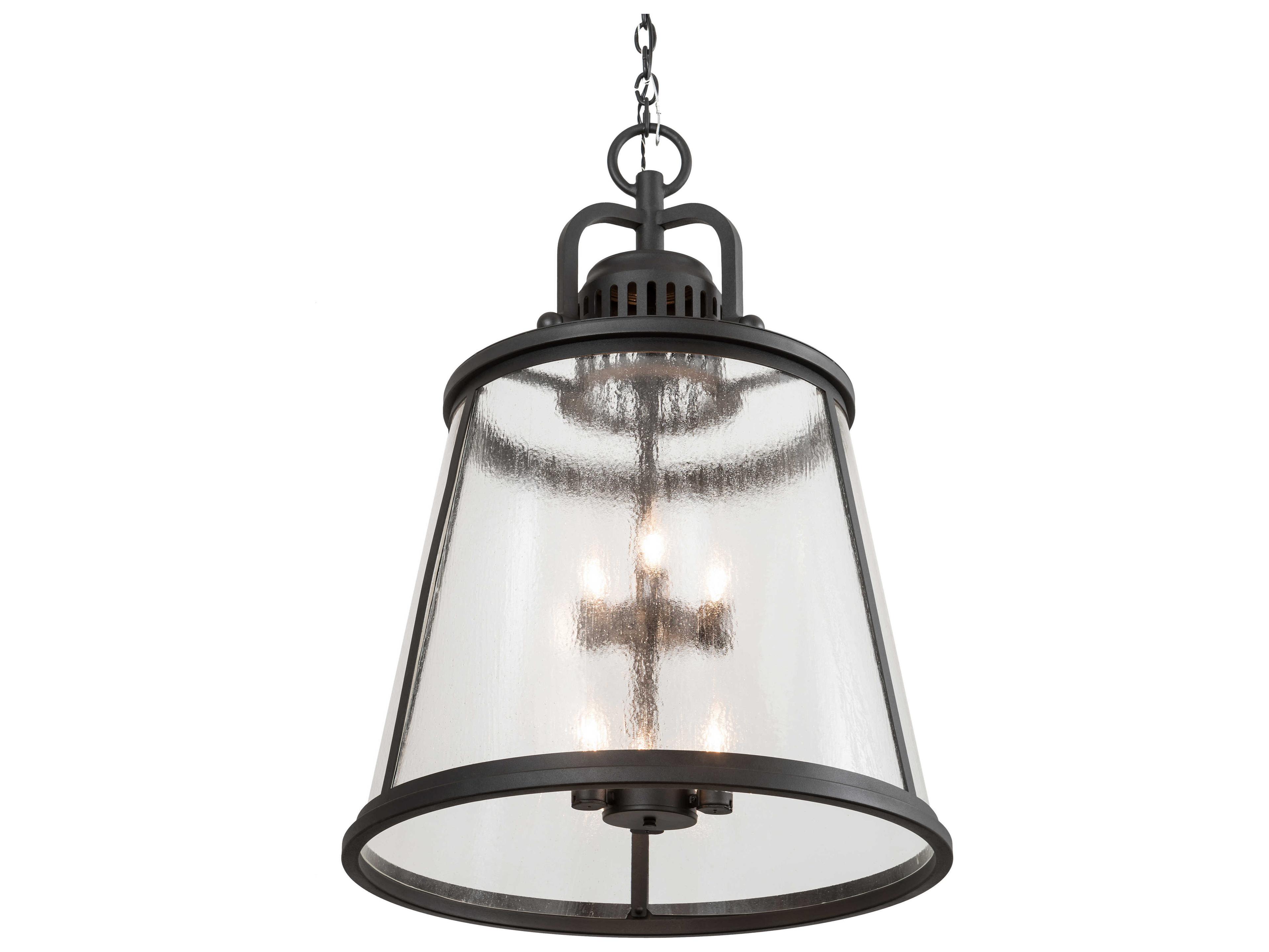 Meyda 6-Light Black Glass Candelabra Empire Chandelier