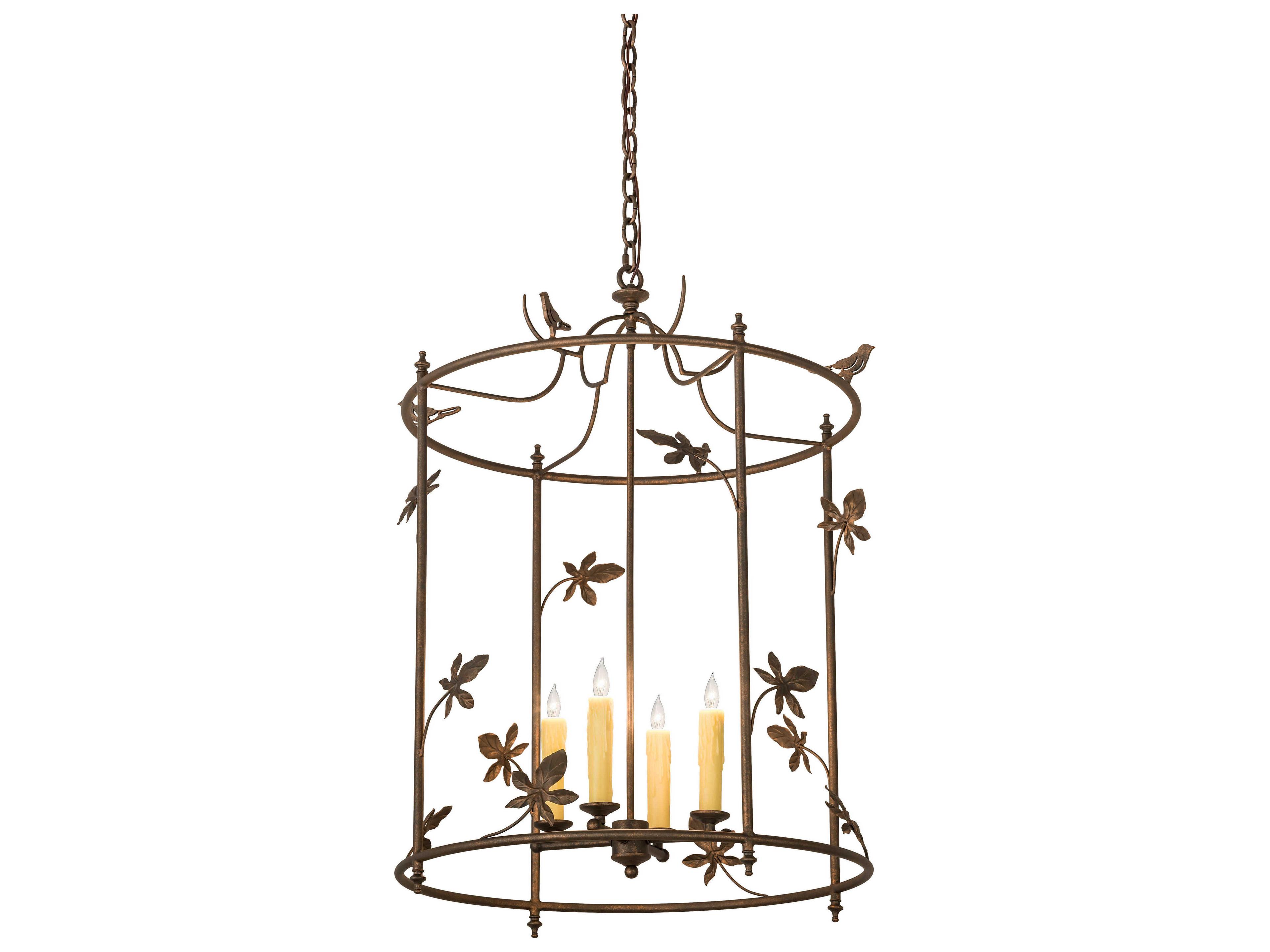 Jillian 4-Light Brown Candelabra Chandelier