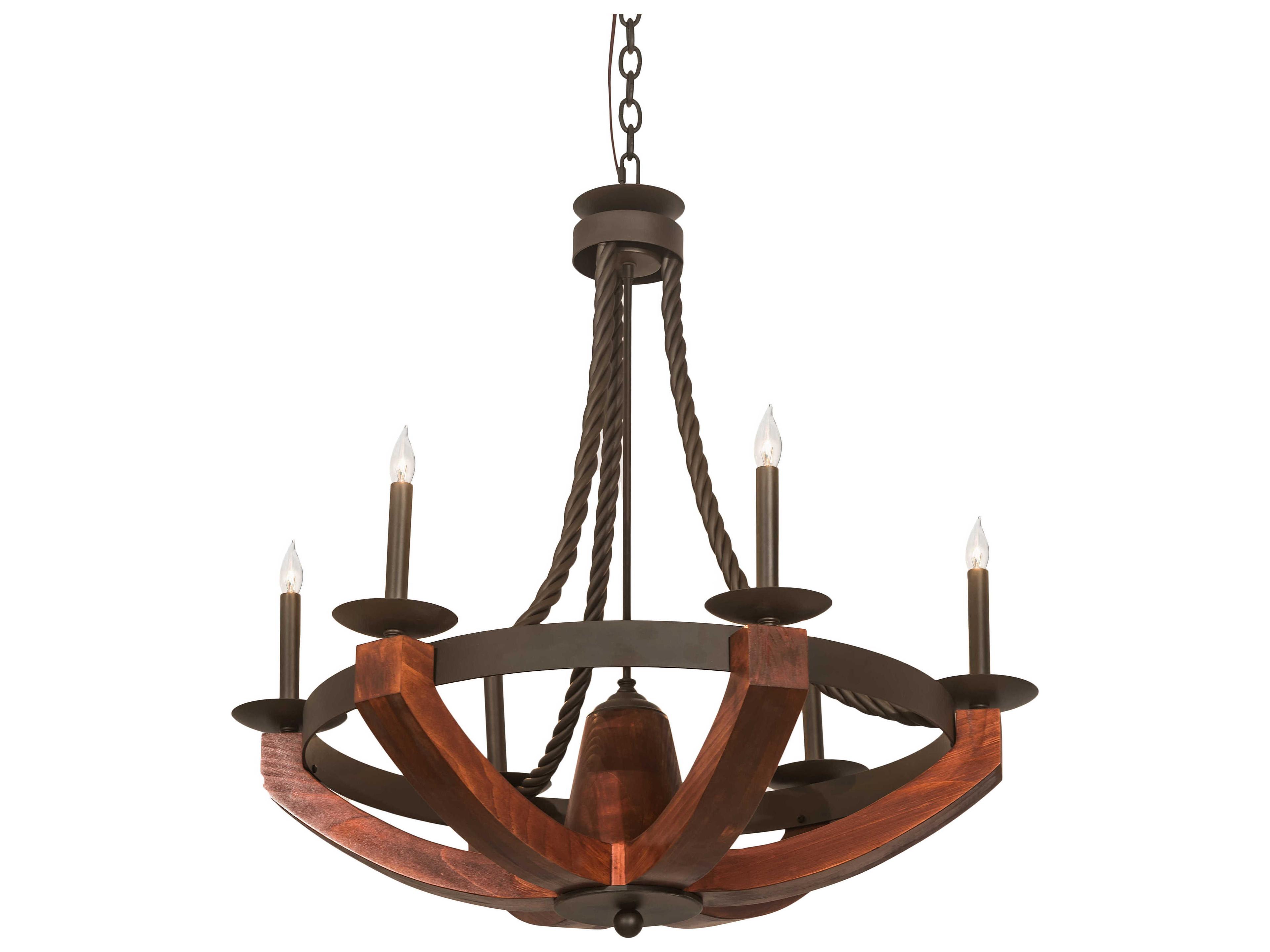 Meyda 6-Light Black Candelabra Chandelier