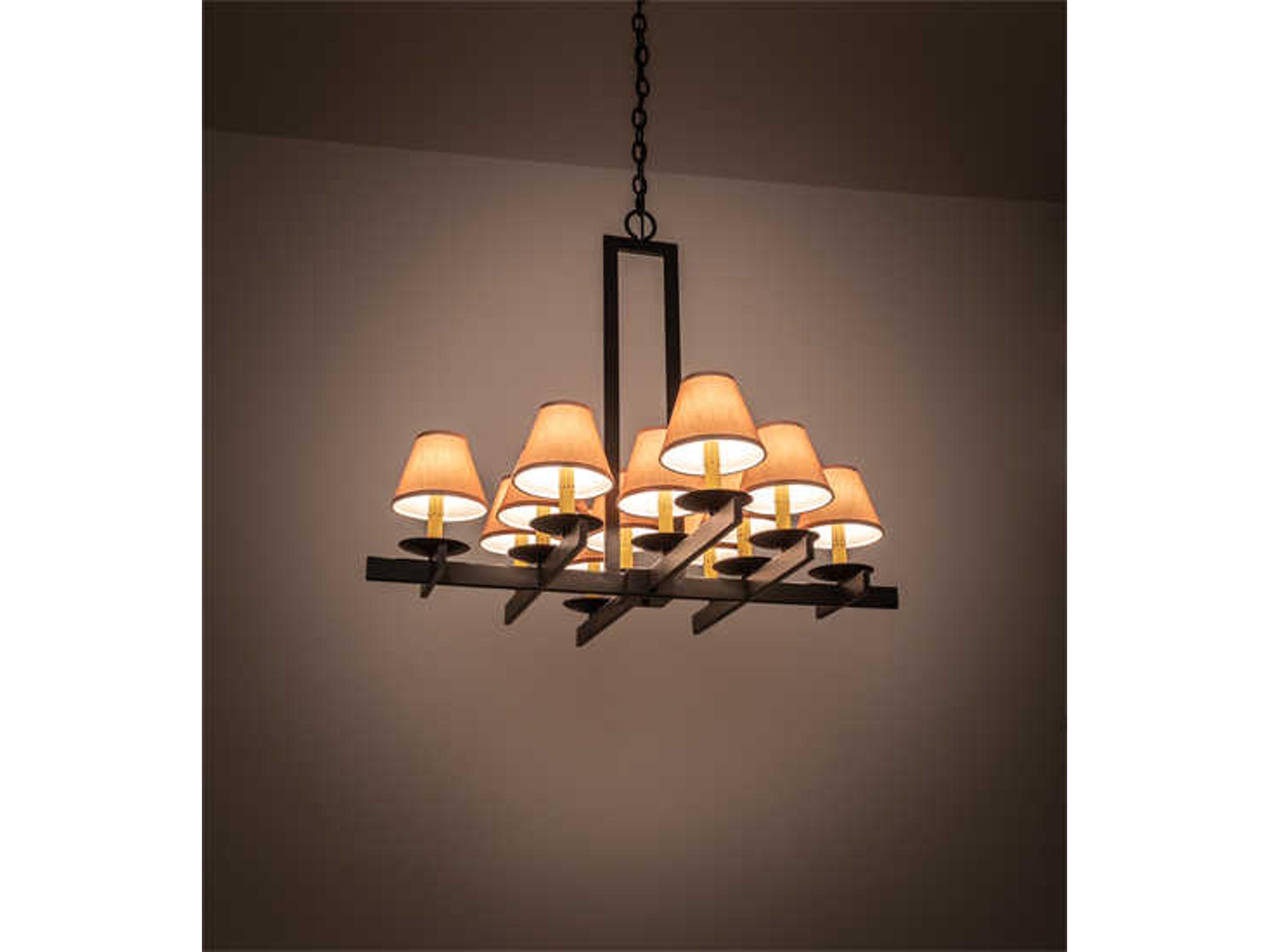 Dante 12-Light Black Empire Chandelier