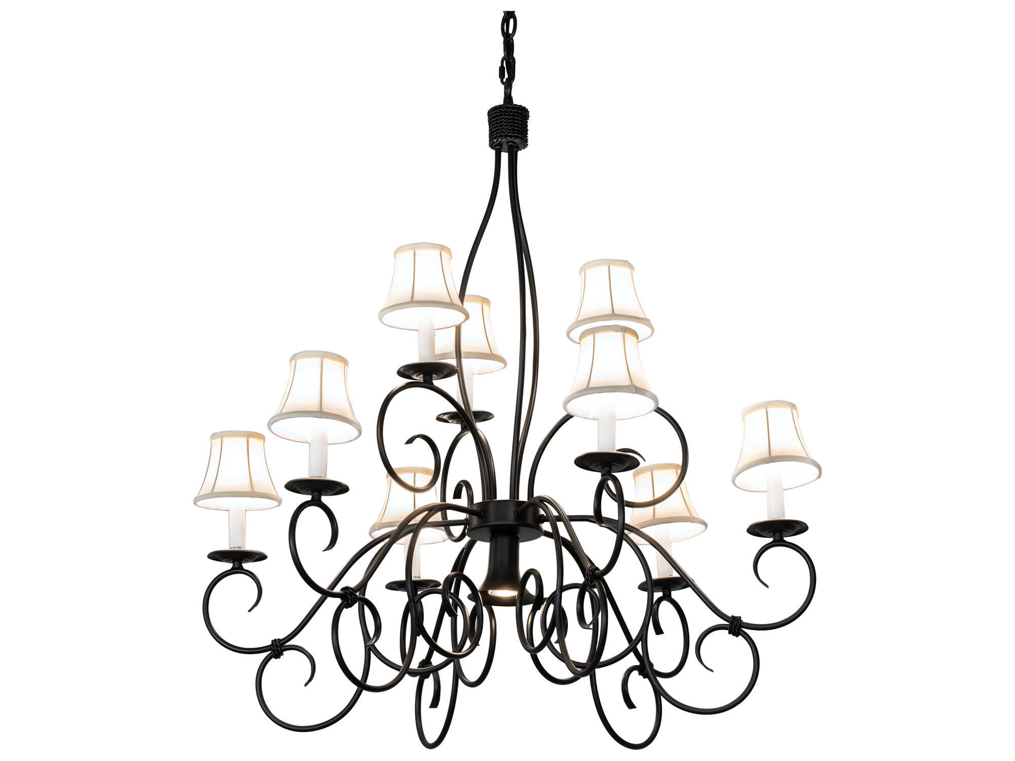 10-Light Black Empire Chandelier
