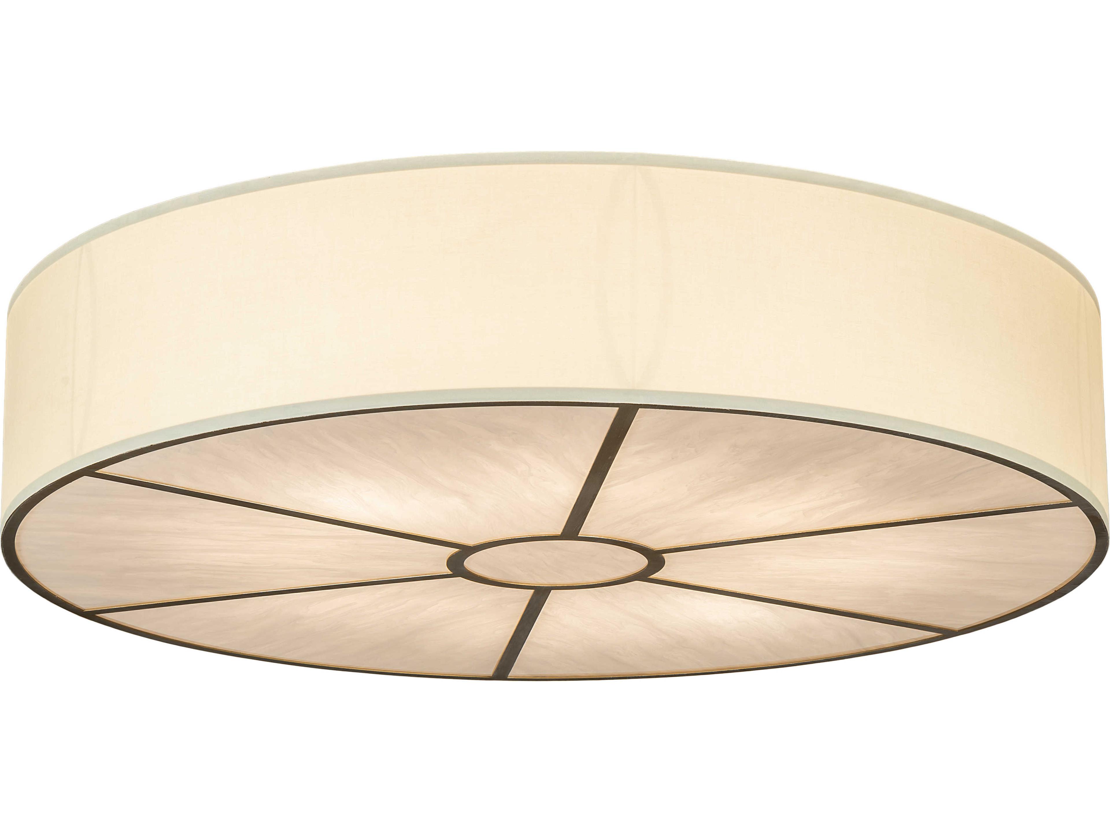 Cilindro 8-Light Antique Silver LED Drum Flush Mount