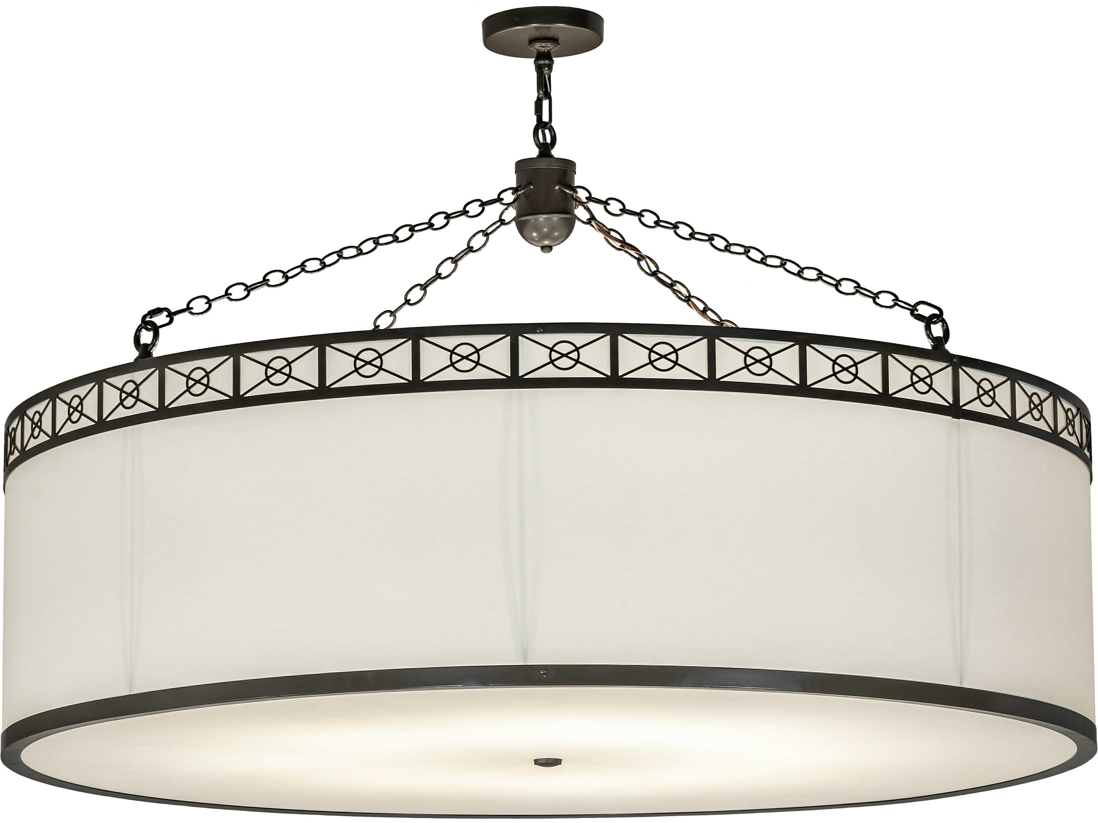 Cilindro 8-Light Timeless Bronze LED Drum Pendant