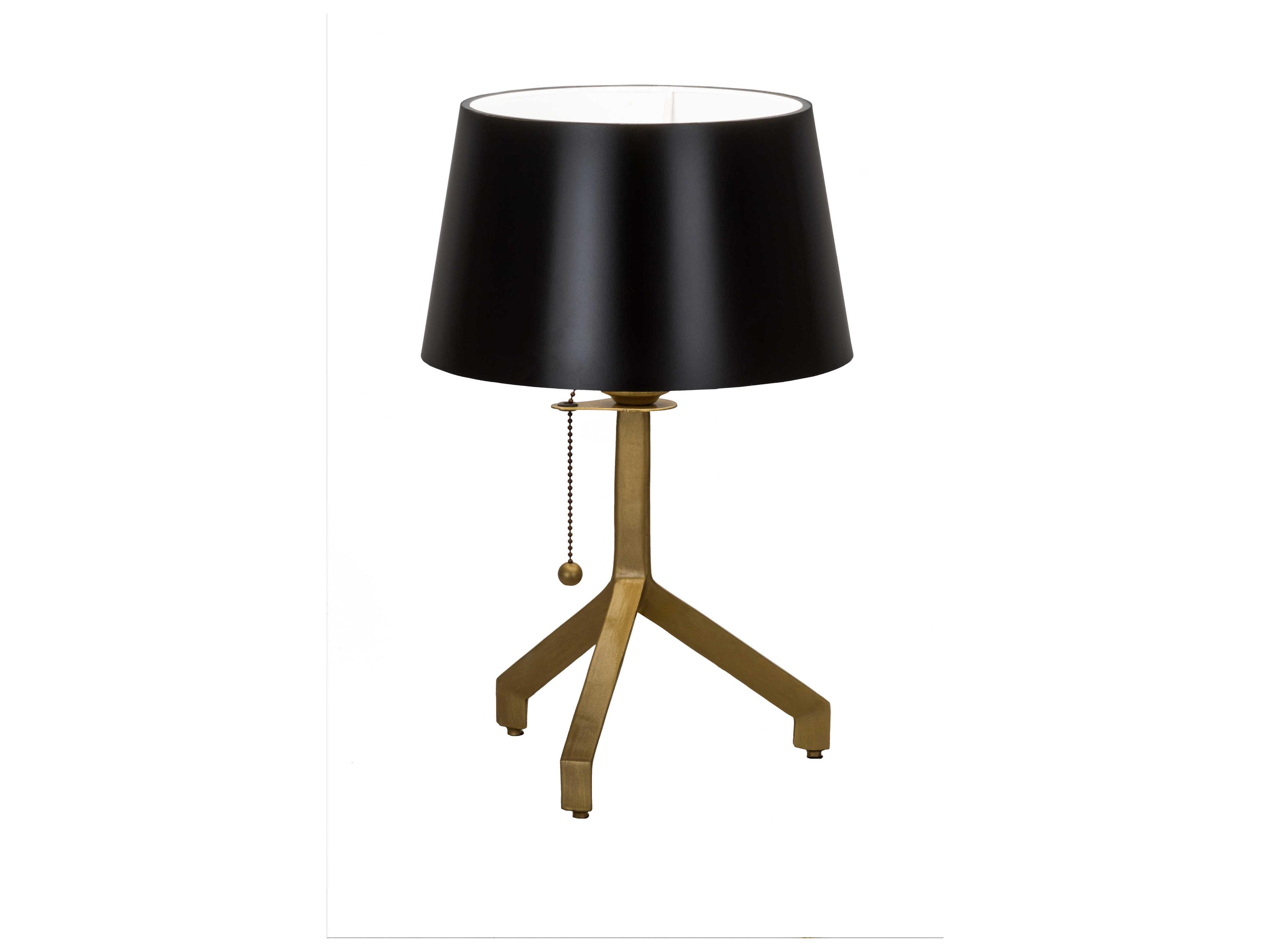 Lighting Cilindro Sofisticato Antique Brass black Satin Table Lamp