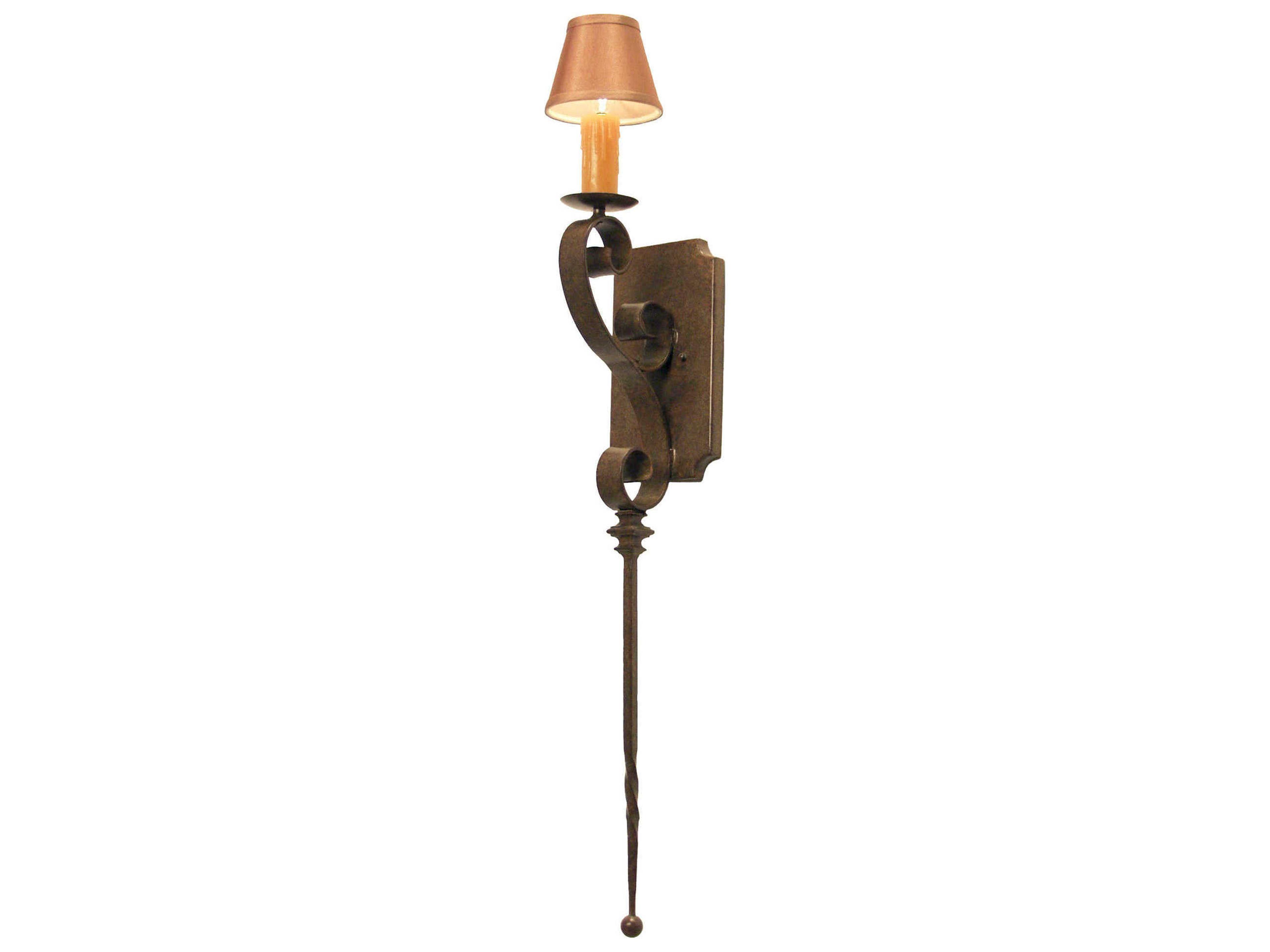 Cipriana 1-Light Organic Rustic Brown Wall Sconce