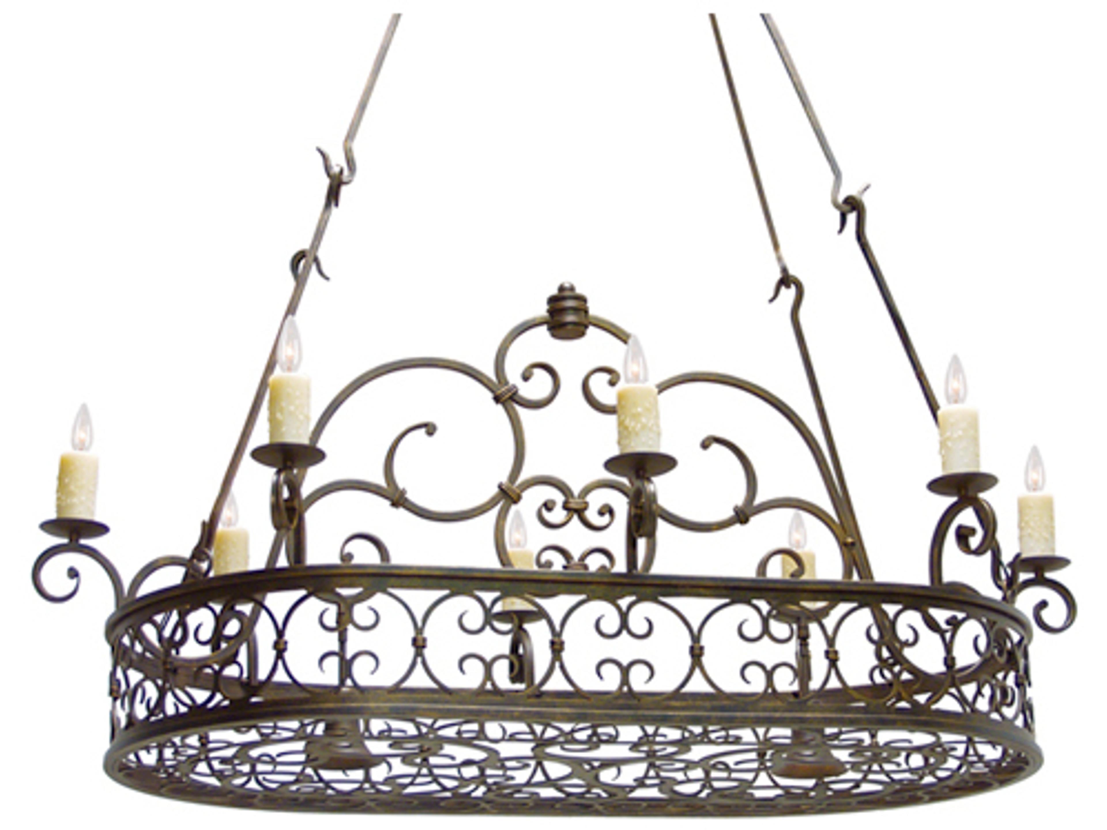 Cira 8 2-Light Gilded Tobacco Brown Island Pendant