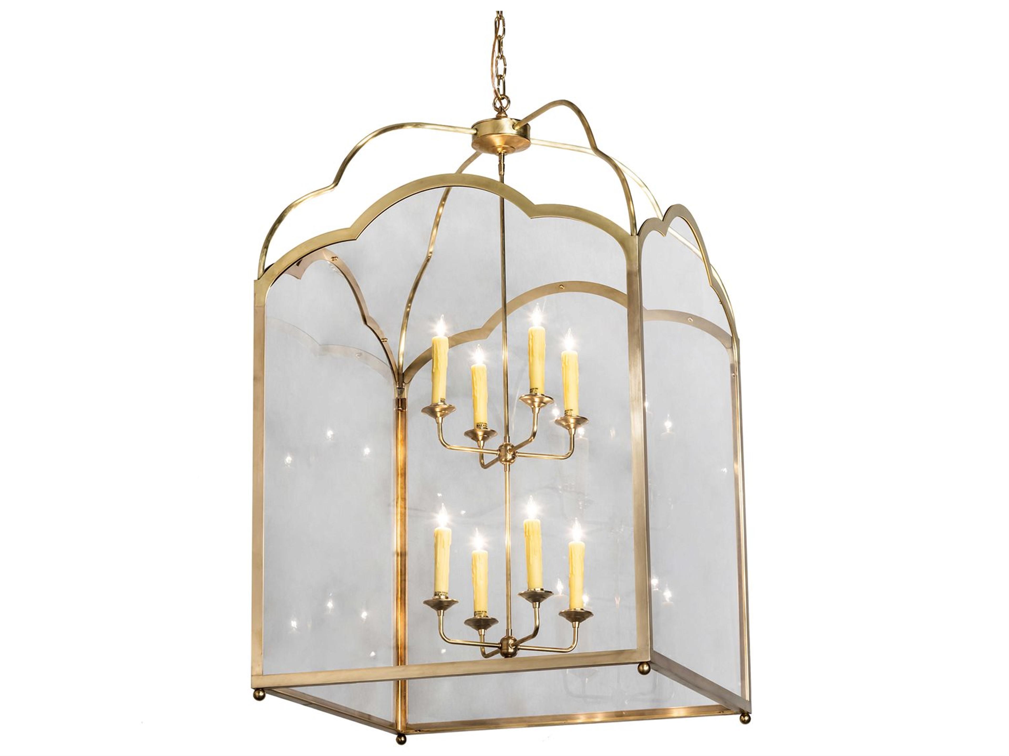 Claudette 8-Light Brass Tint Candelabra Tiered Chandelier