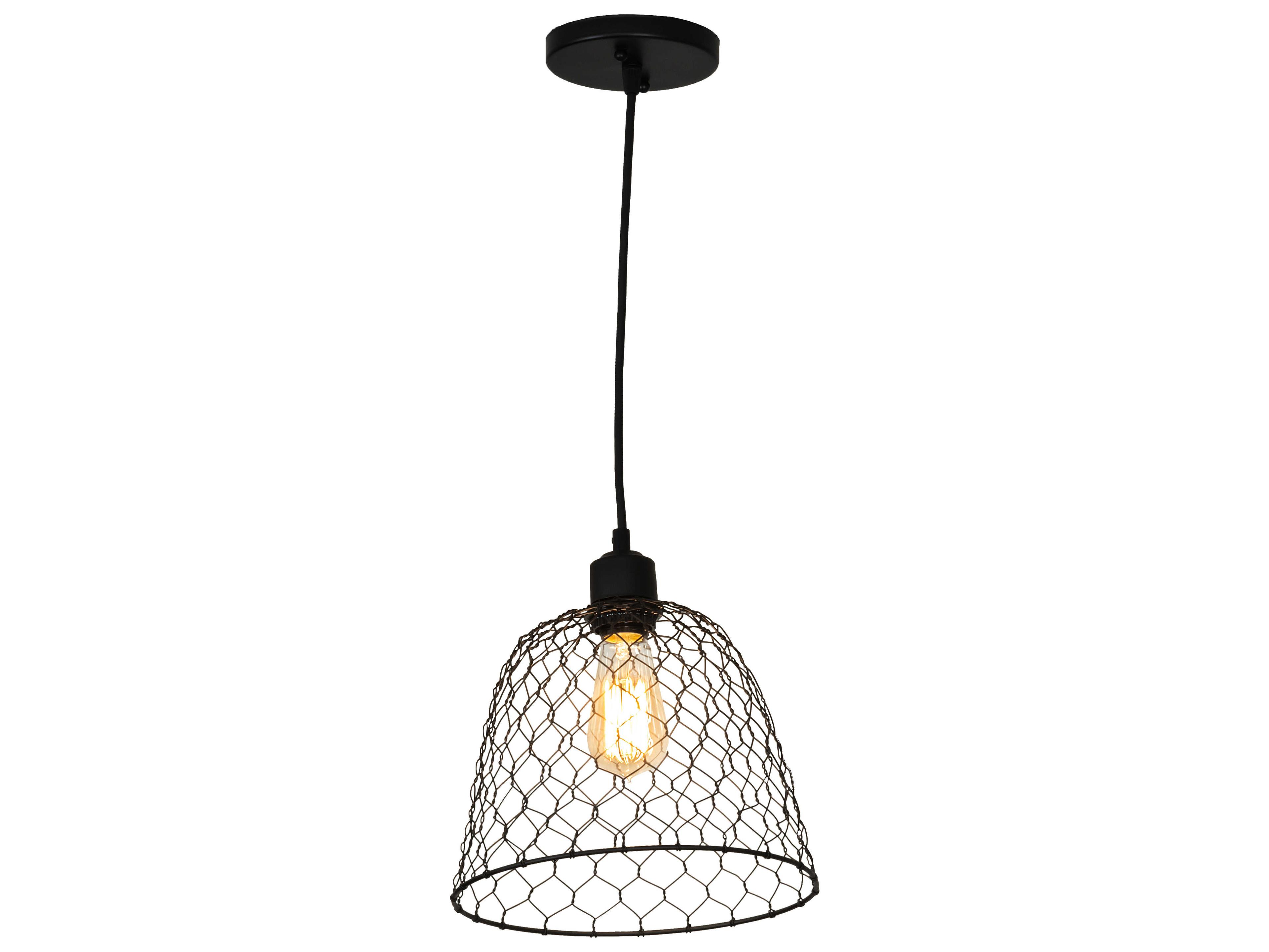 Cloche 1-Light Solar Black LED Bell Mini Pendant