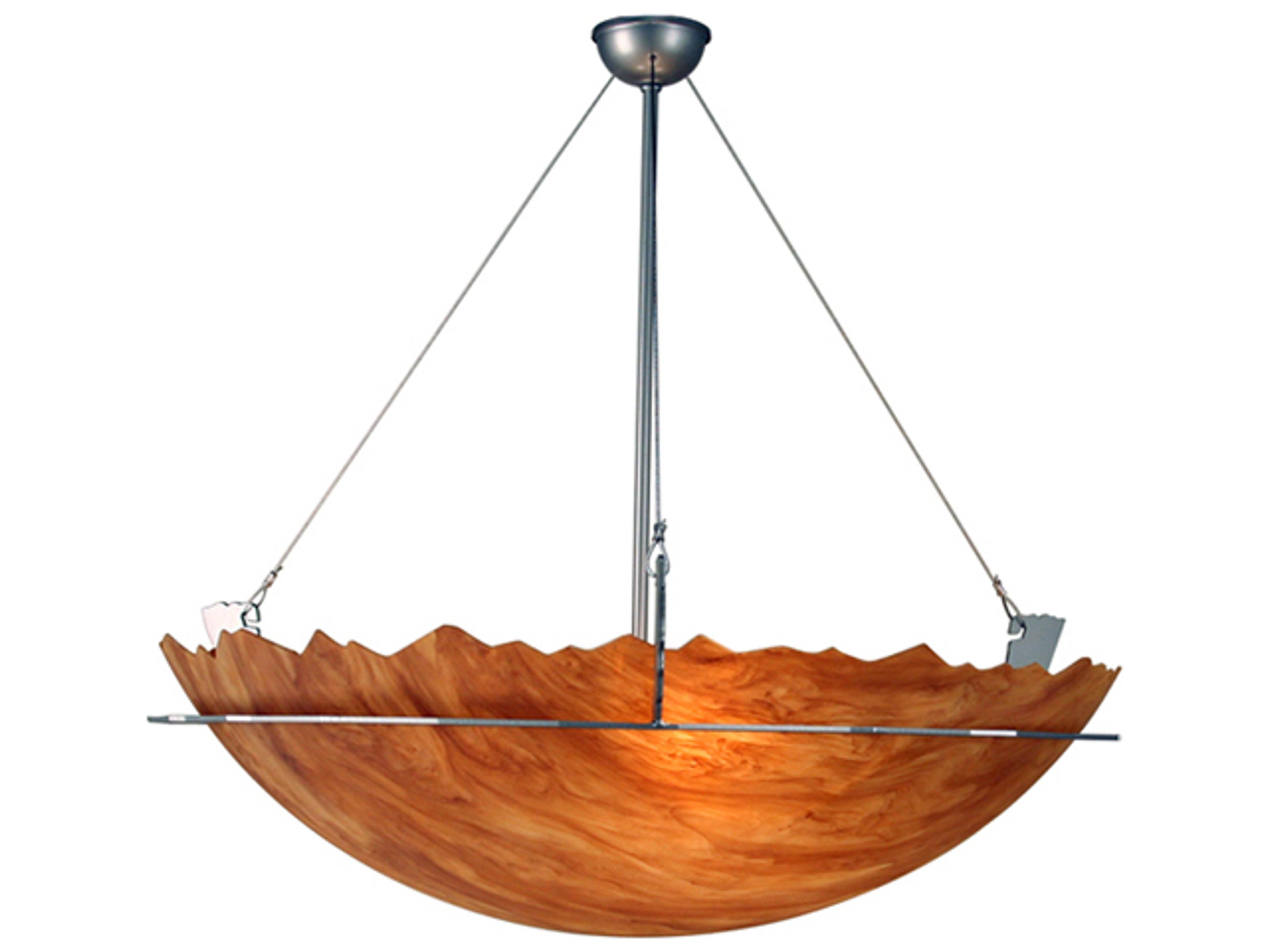 Colline 3-Light Pewter Brown Bowl Pendant