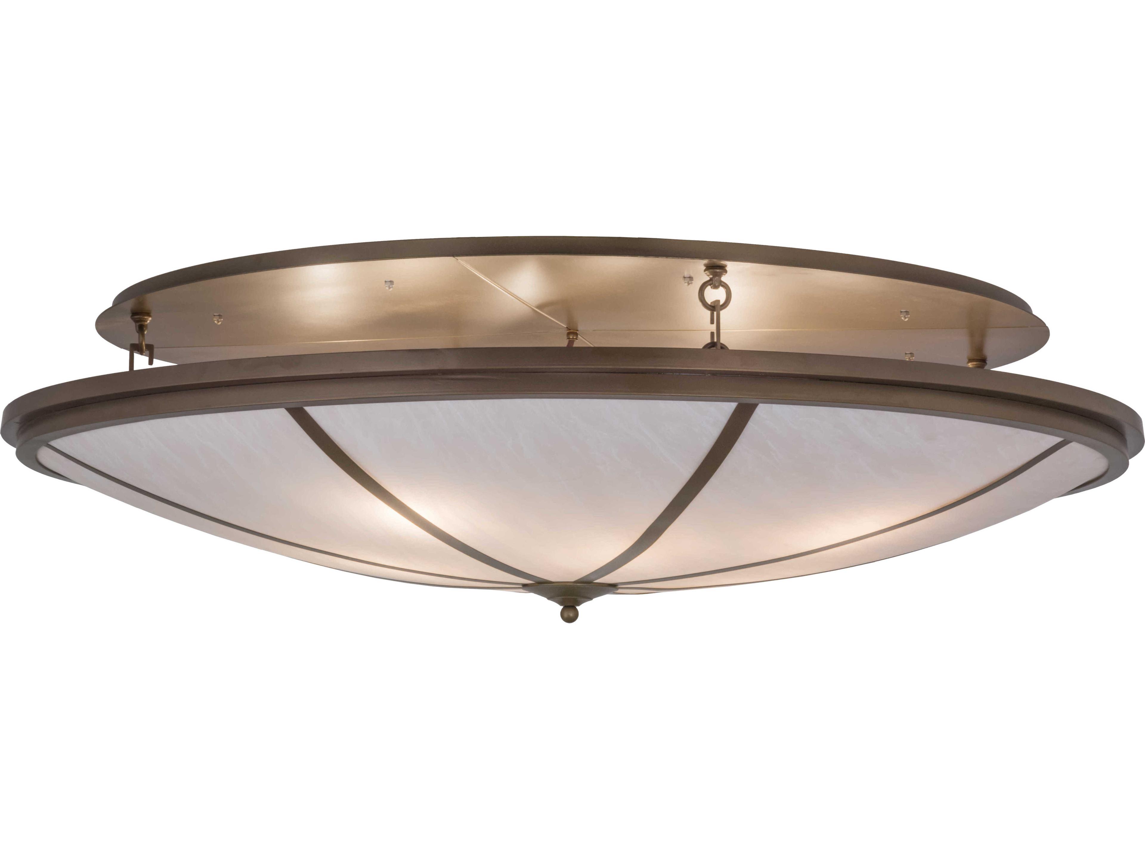 Commerce 8-Light Brown Metallic Bronze Bowl Flush Mount
