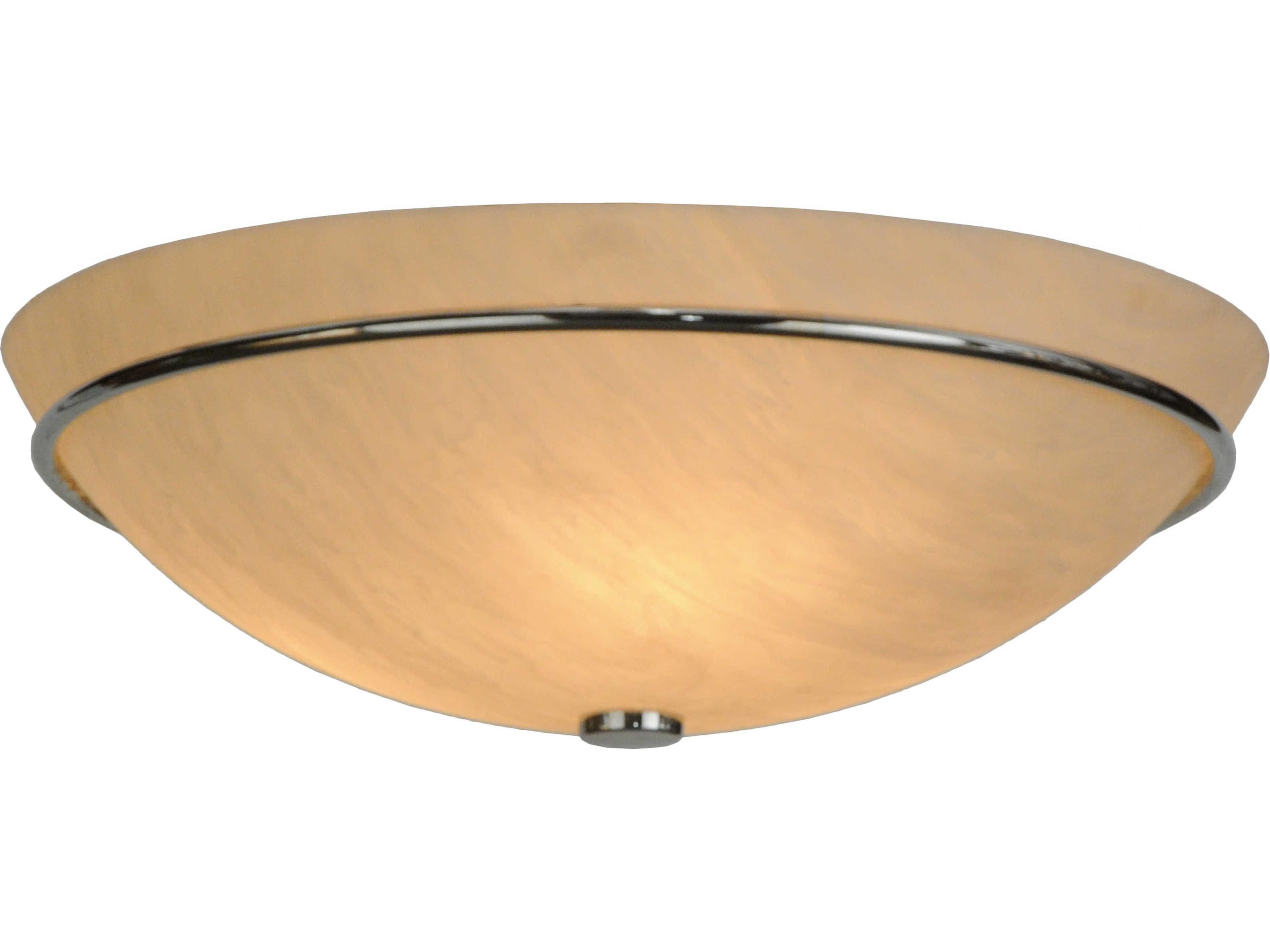 Contemporary 3-Light Chrome Bowl Flush Mount