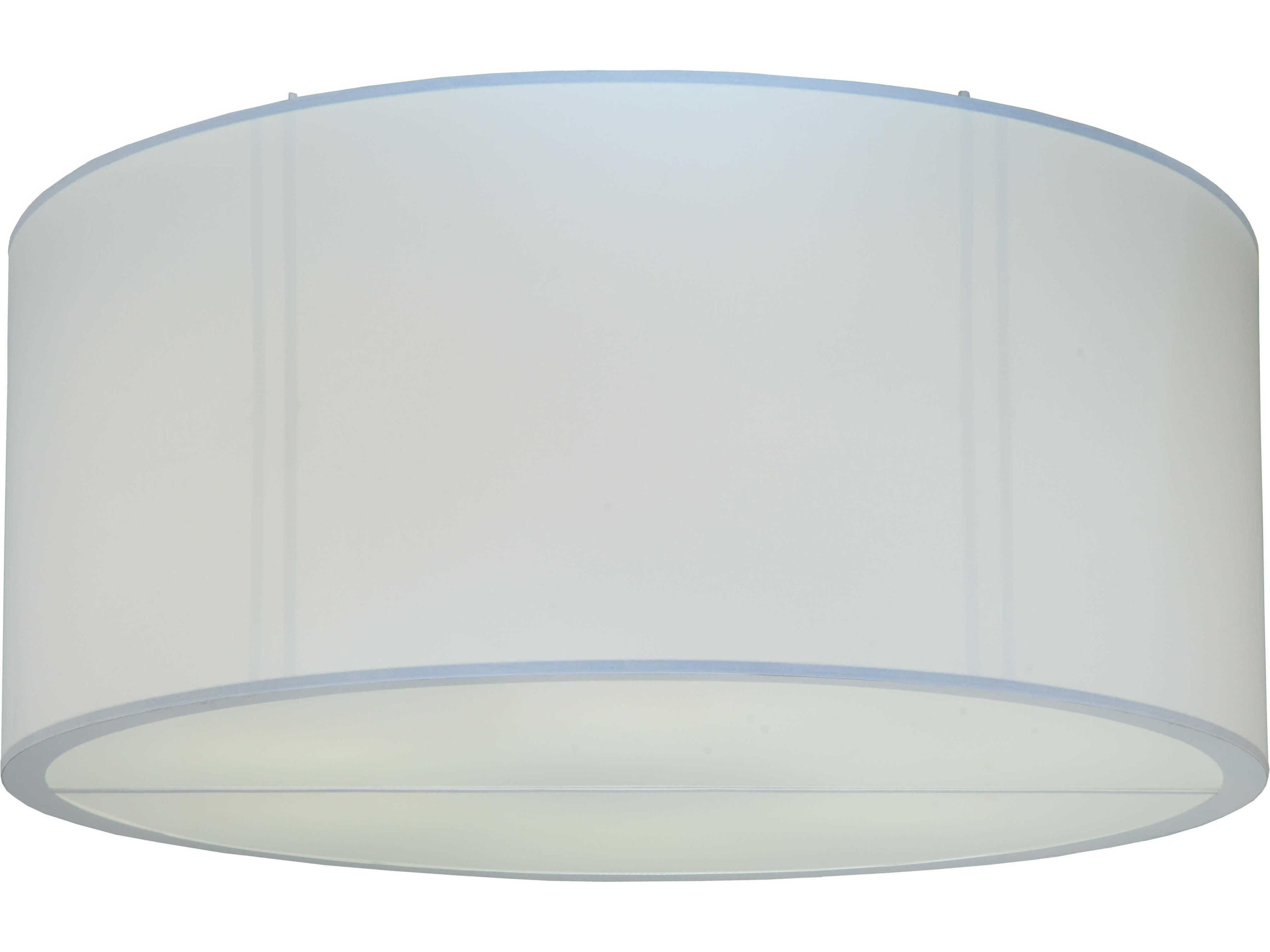 Contemporary 6-Light White Drum Flush Mount