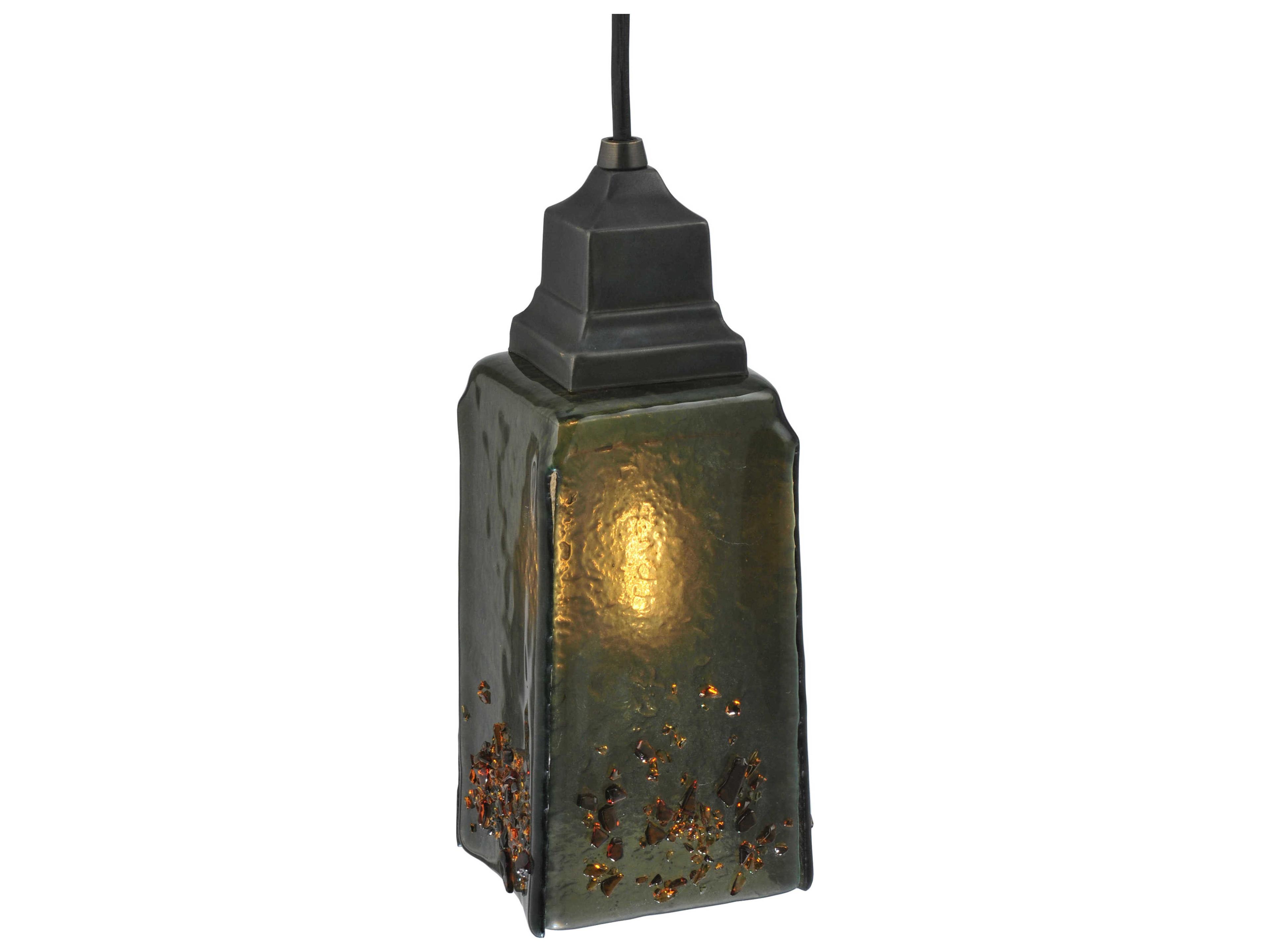 Metro Fusion 1-Light Black Lantern Mini Pendant