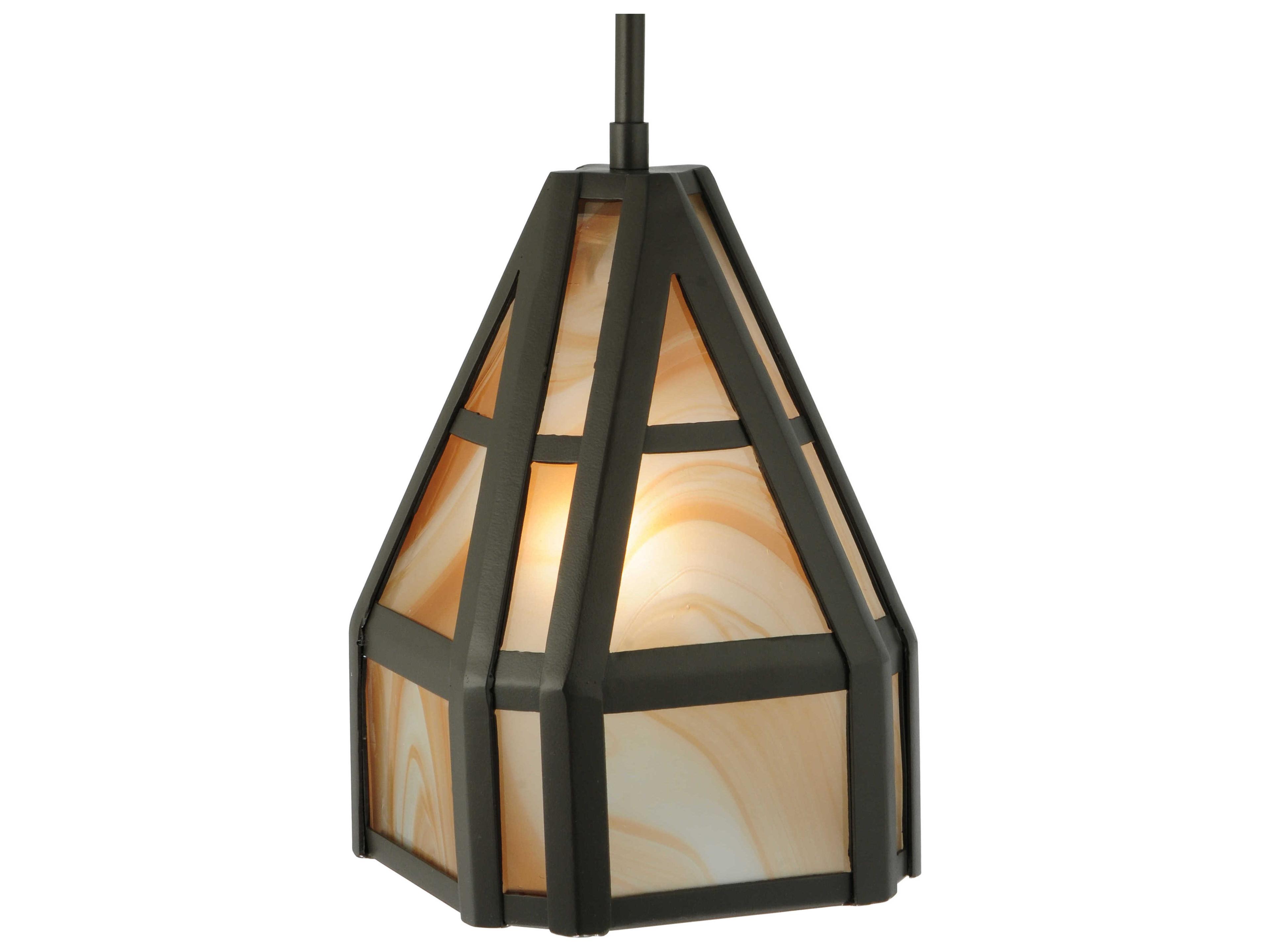 Contemporary 1-Light Bronze Mini Pendant