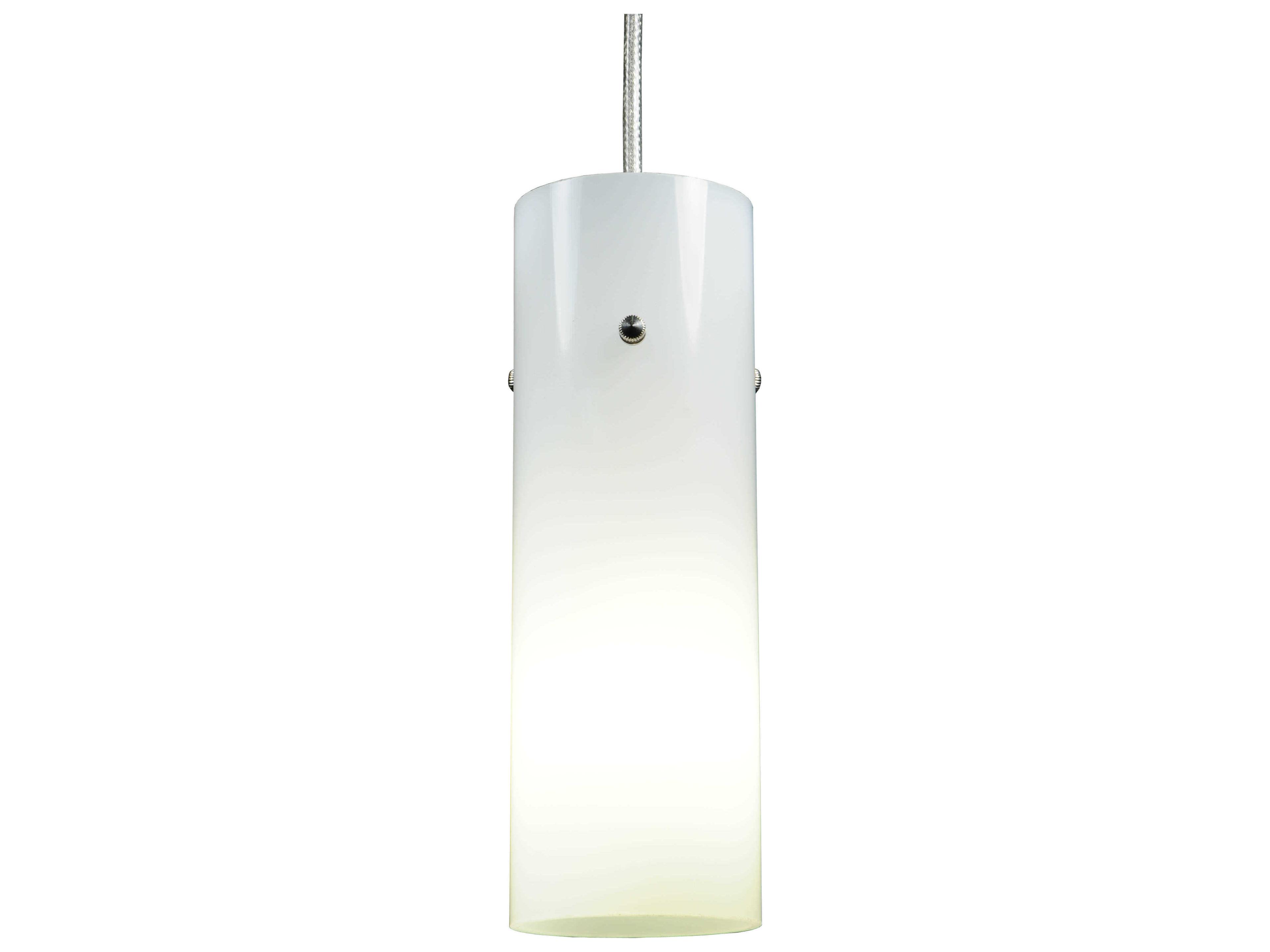 Contemporary 1-Light Gray Cylinder Mini Pendant