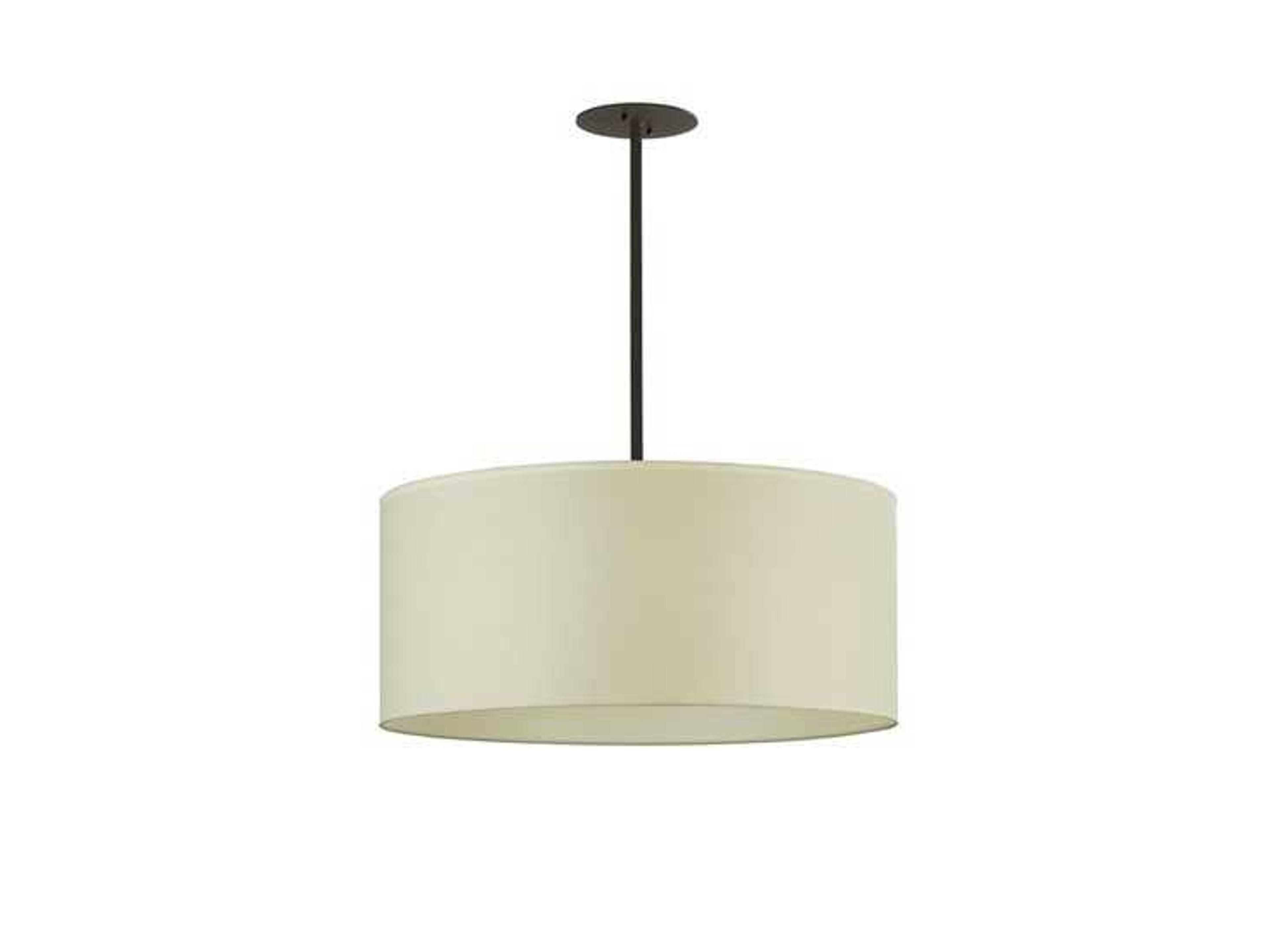 Contemporary 6-Light Bronze Drum Pendant