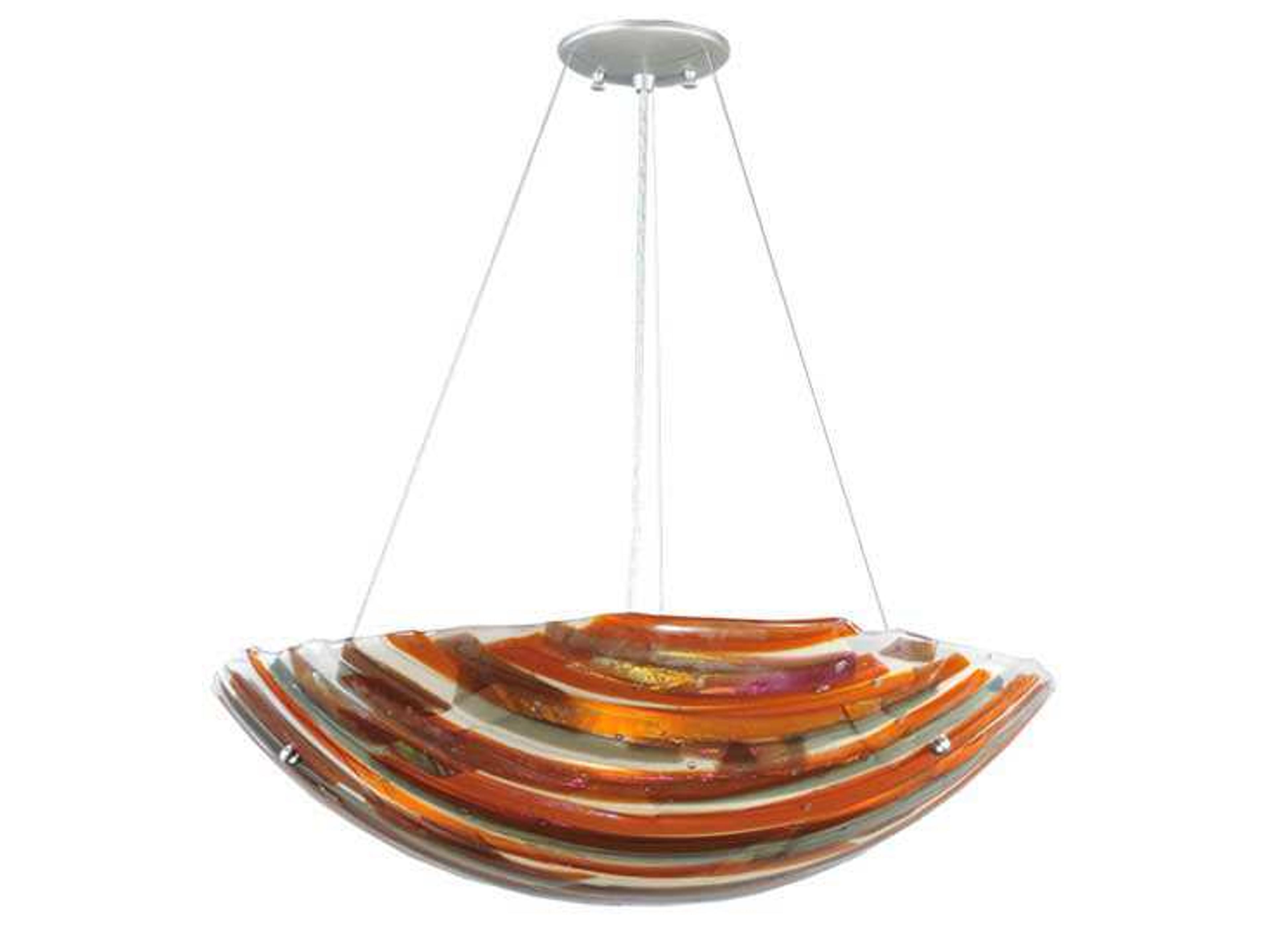 Metro Fusion 4-Light Gray Tiffany Bowl Pendant