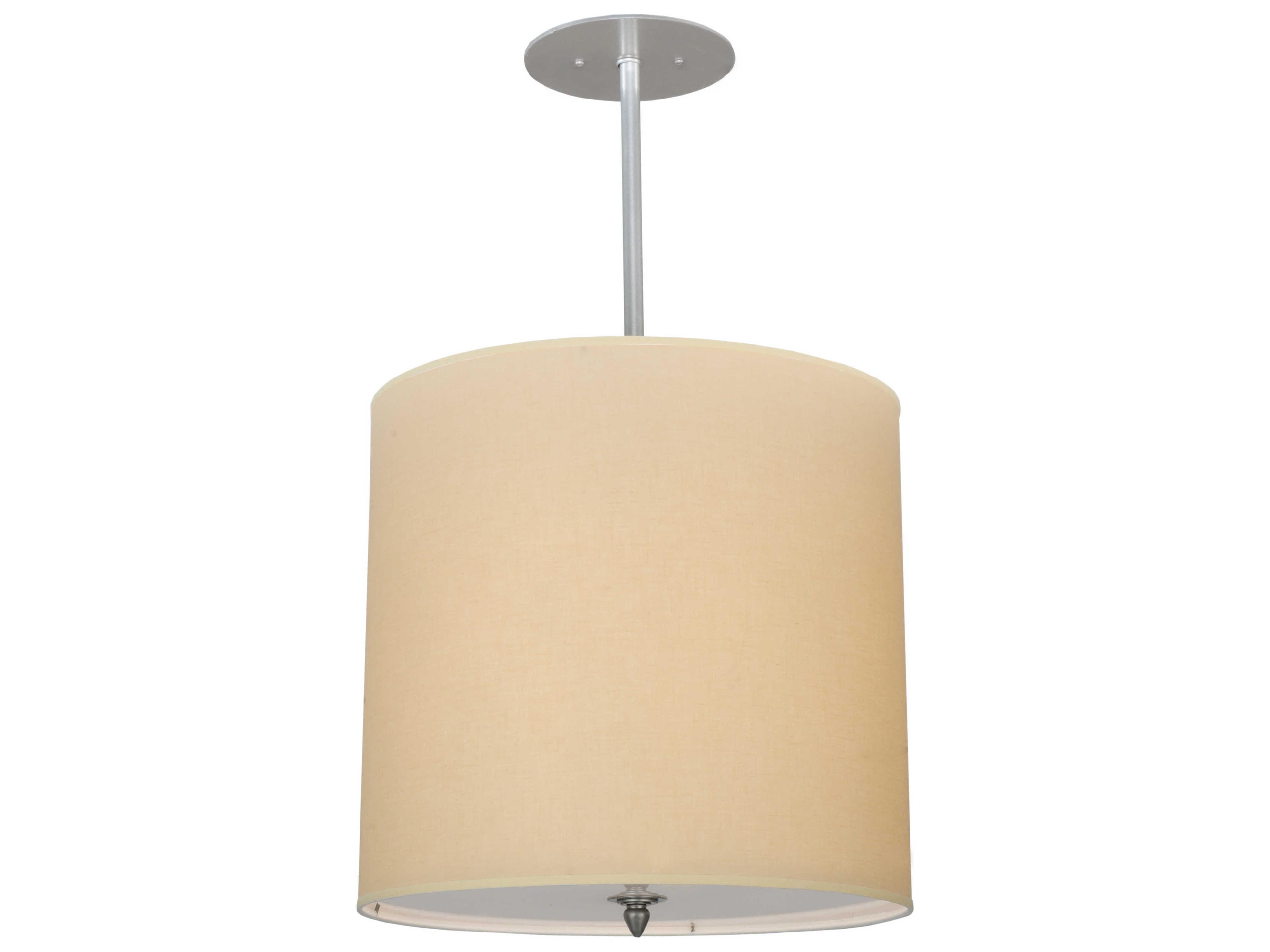 Contemporary 4-Light Nickel Drum Pendant