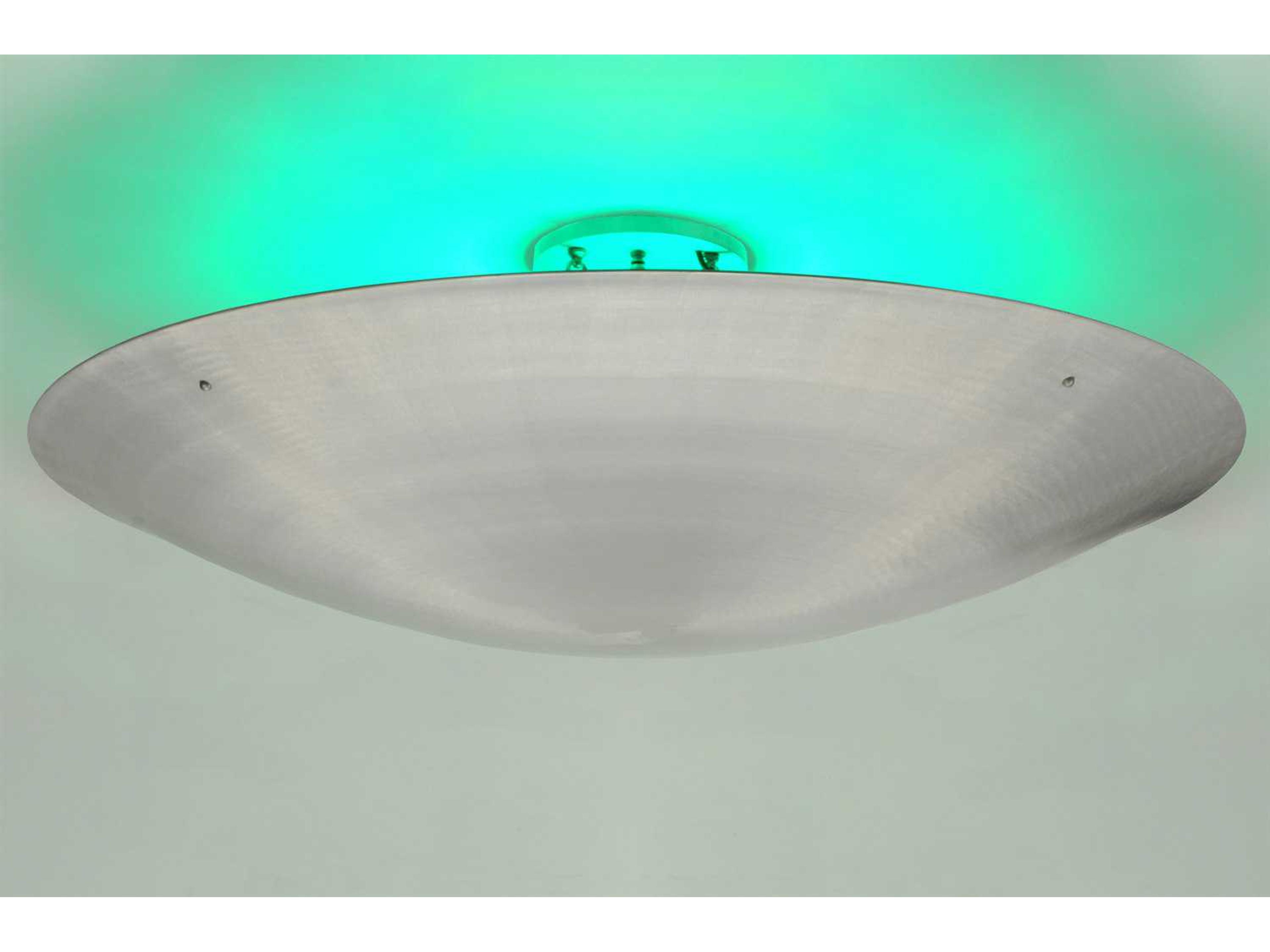 Contemporary Gray LED Bowl Pendant