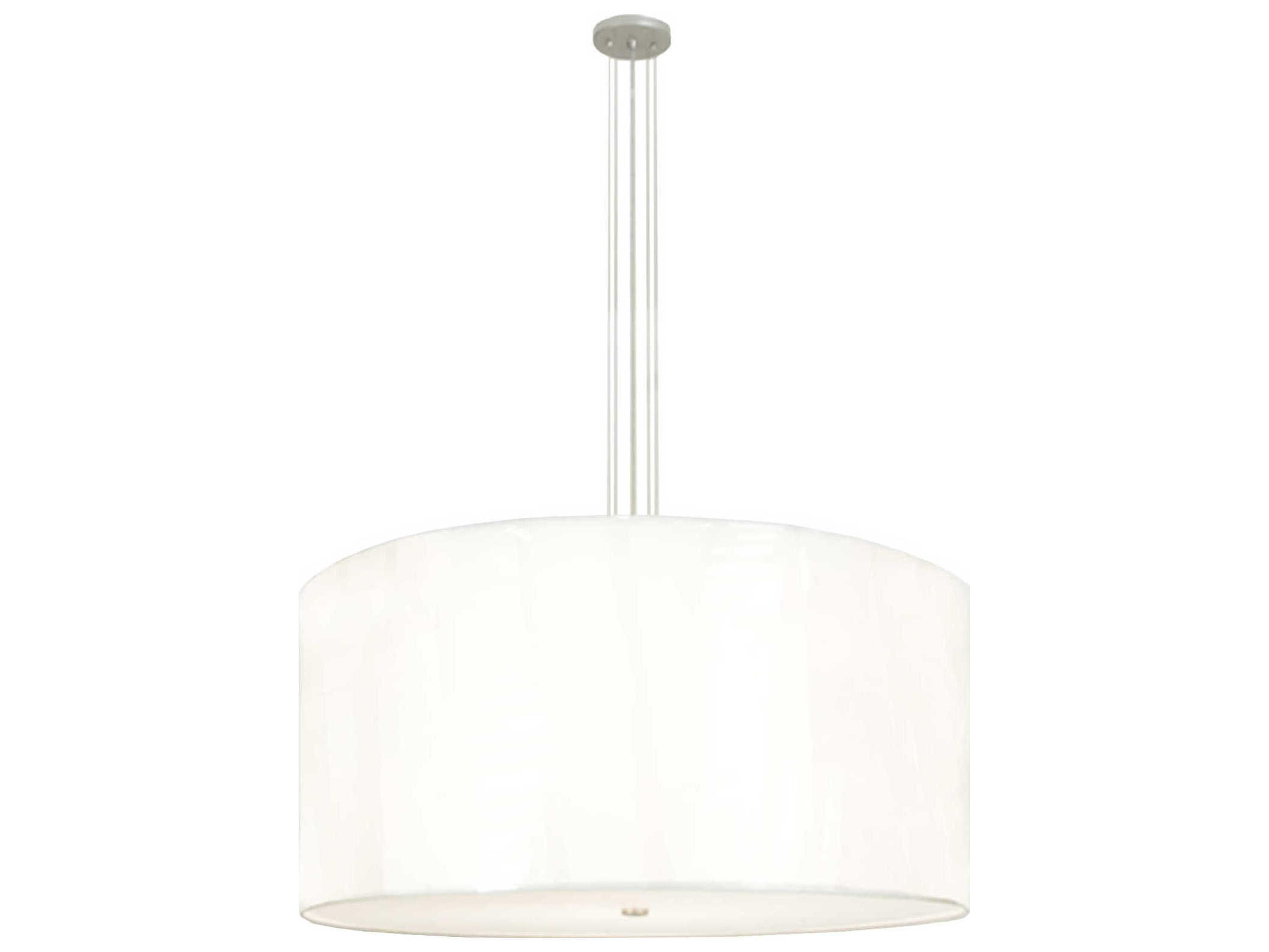 Contemporary 4-Light Nickel Drum Pendant